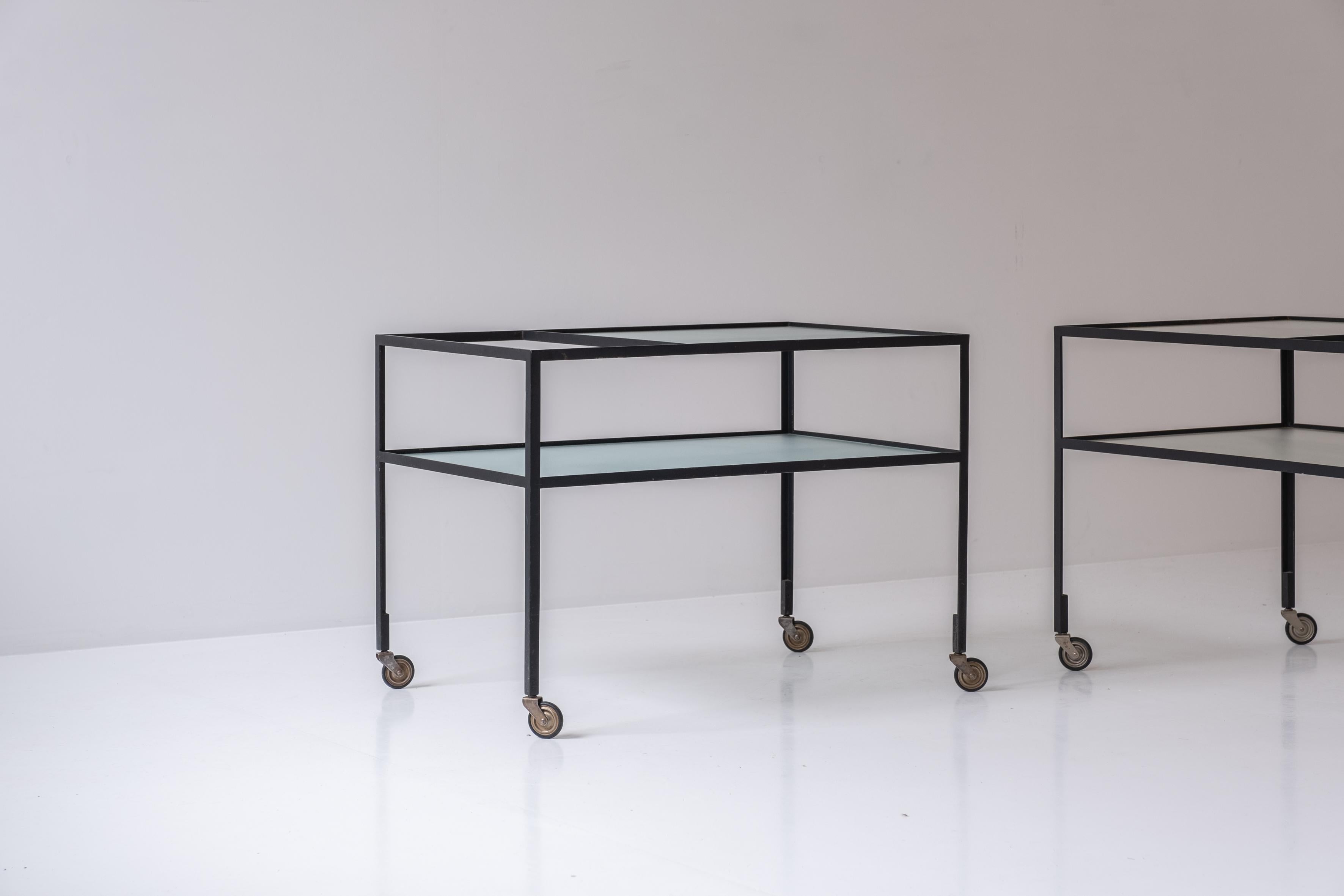 Mid-Century Modern Serving Trolley by Herbert Hirche for Christian Holzäpfel KG, Germany, 1956 For Sale