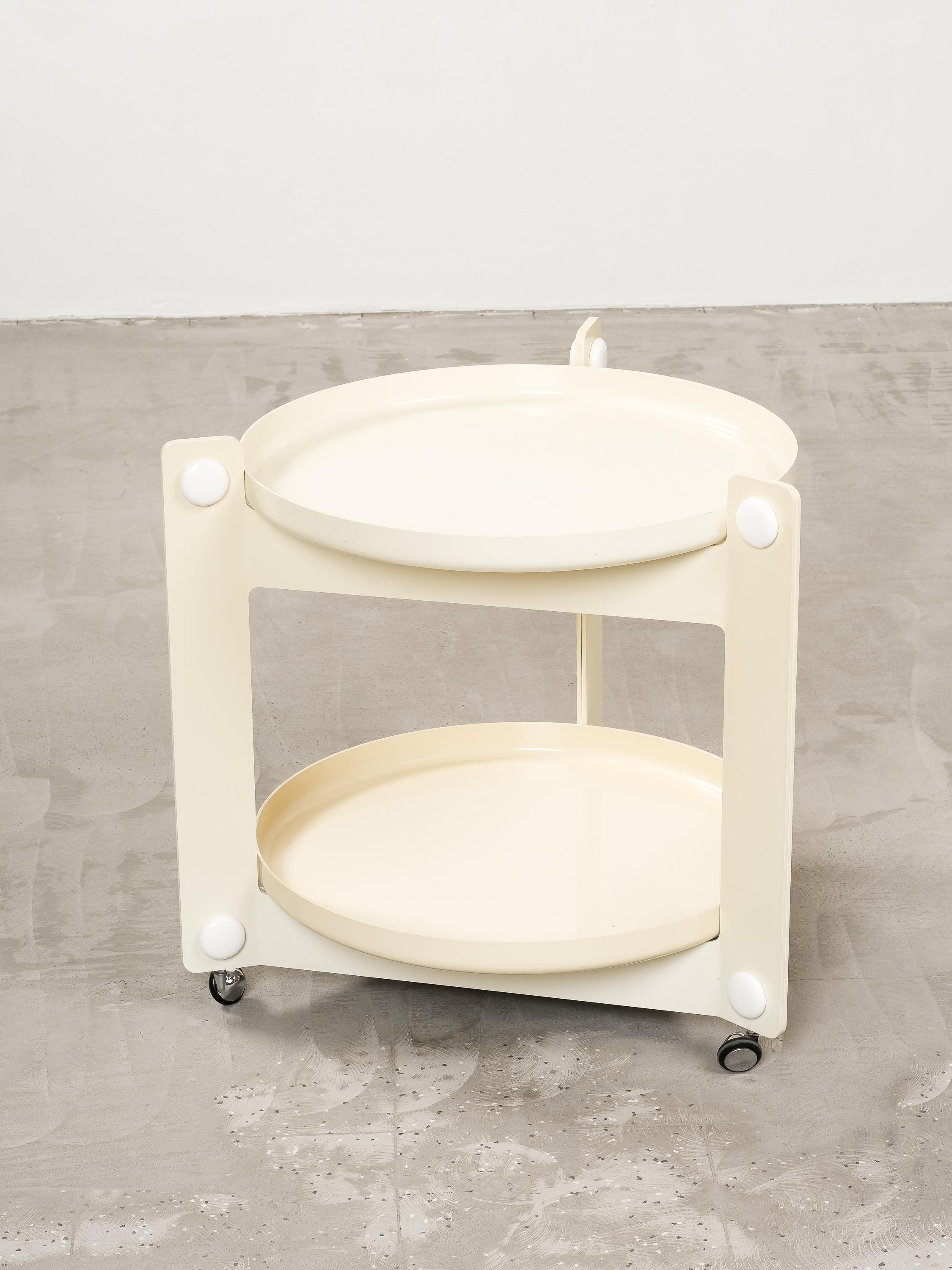 Trolley bar in the space age style designed by Luigi Massoni for Guzzini in early 1970s.