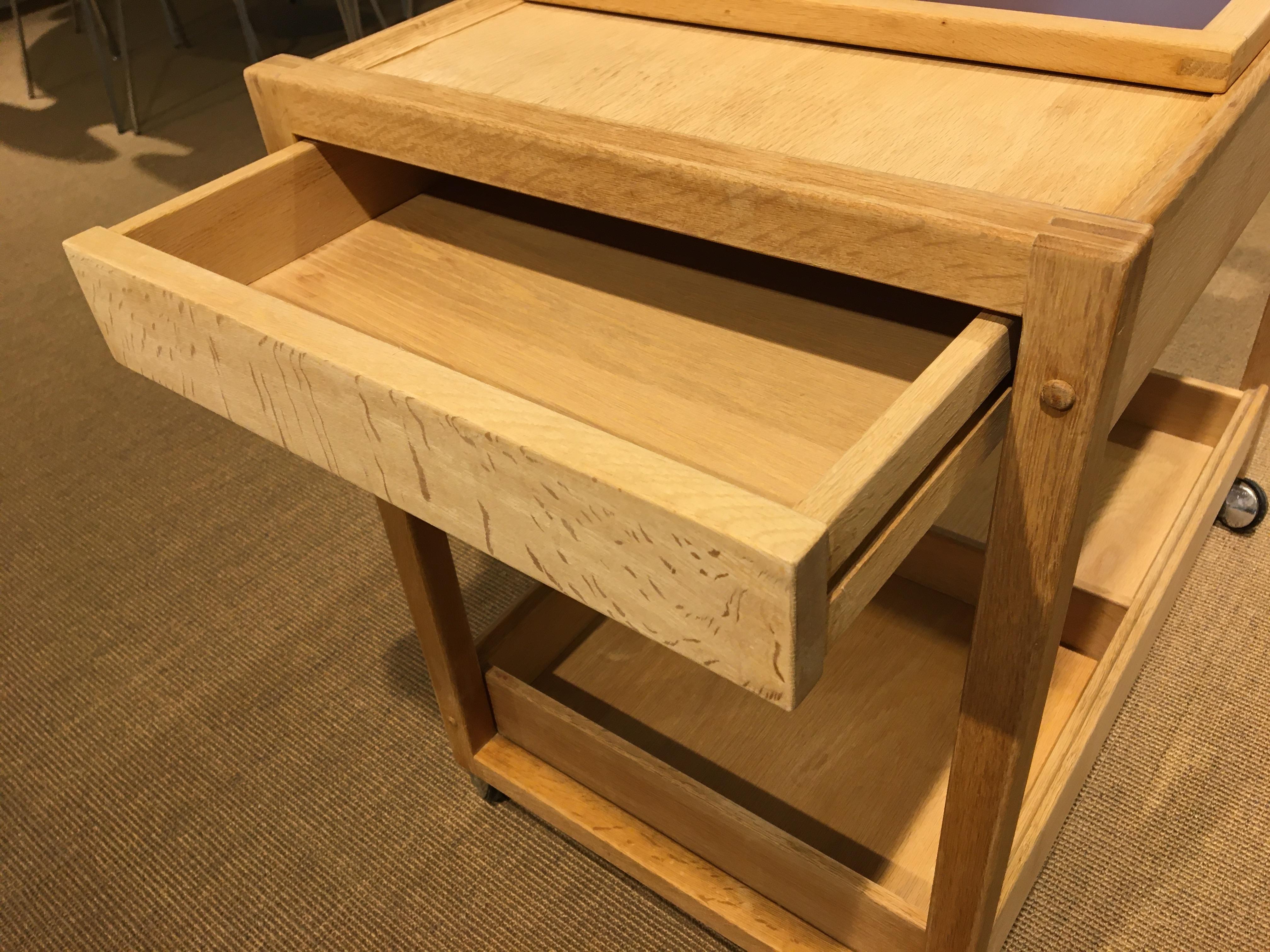Formica Serving Trolley / Cutting Table/Bar Table on Wheels, Designed by Kurt Østervig