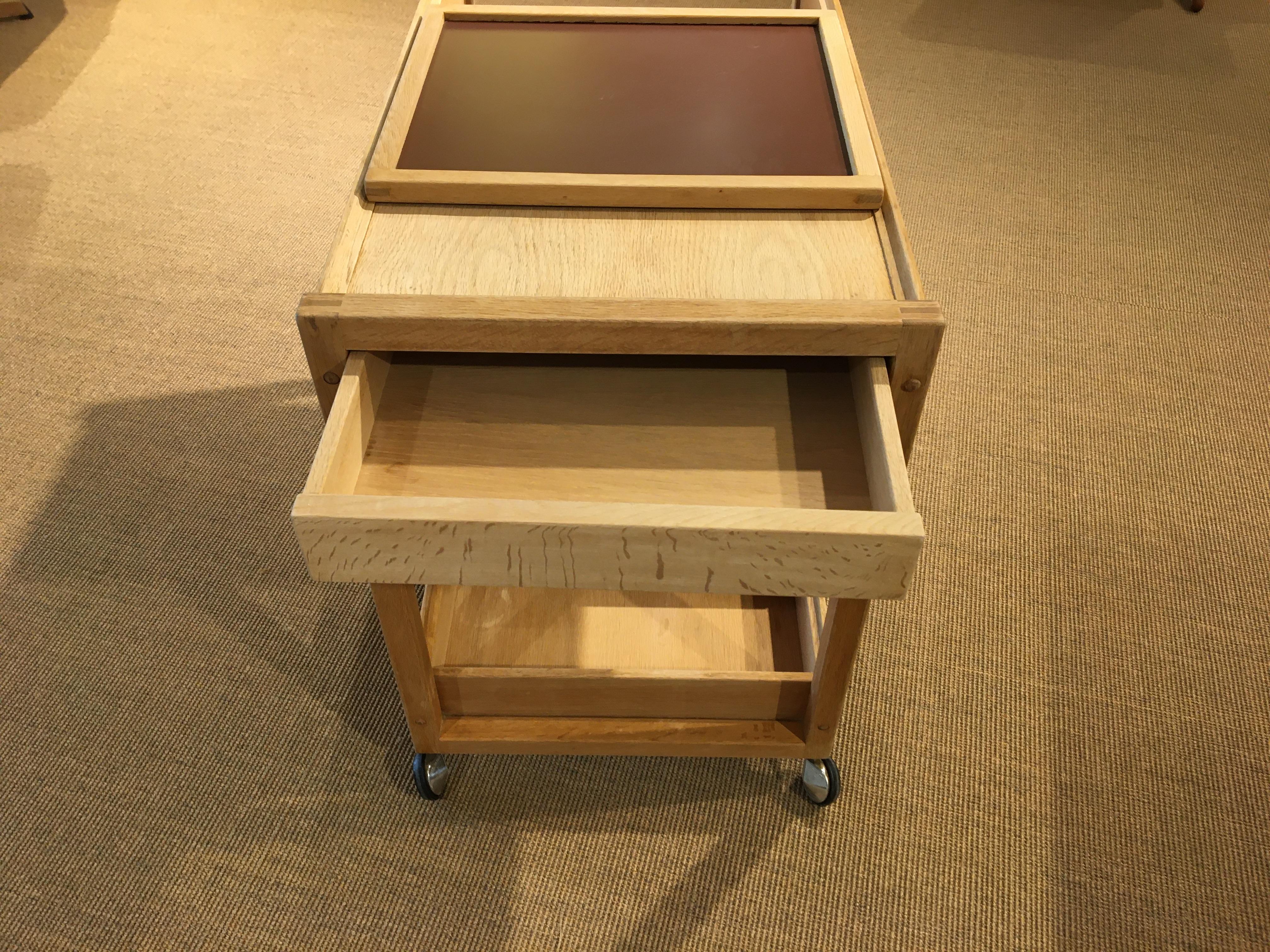 Serving Trolley / Cutting Table/Bar Table on Wheels, Designed by Kurt Østervig 1