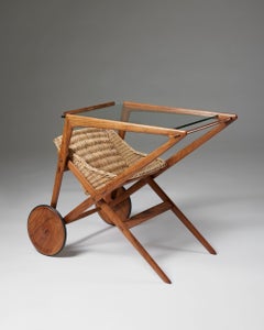Serving Trolley Designed by Stig Lönngren for Konstfack, Sweden, 1947