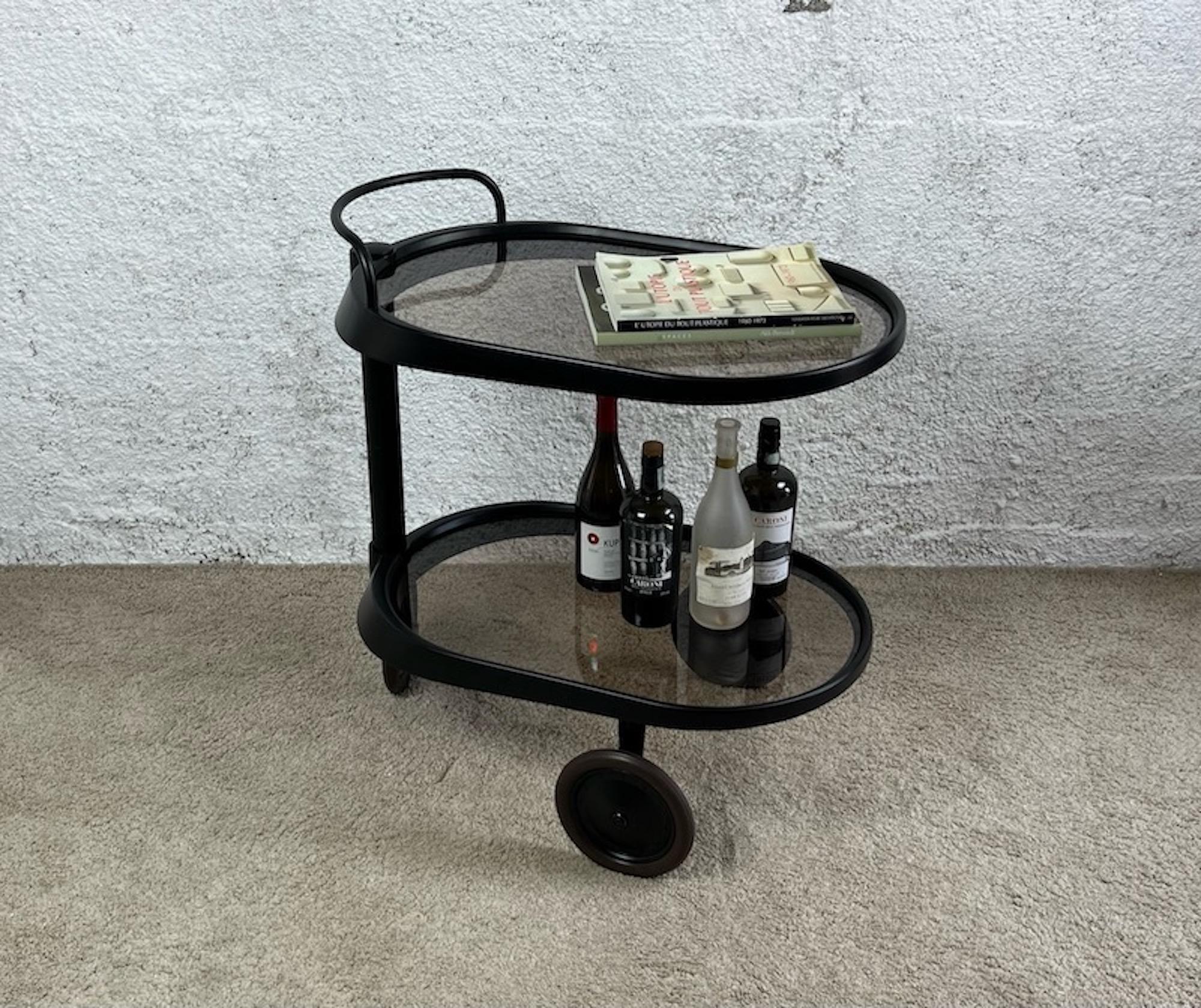 Metal Serving trolley ‘Emsta' by Enzo Mari for Officine Alessi, 1987