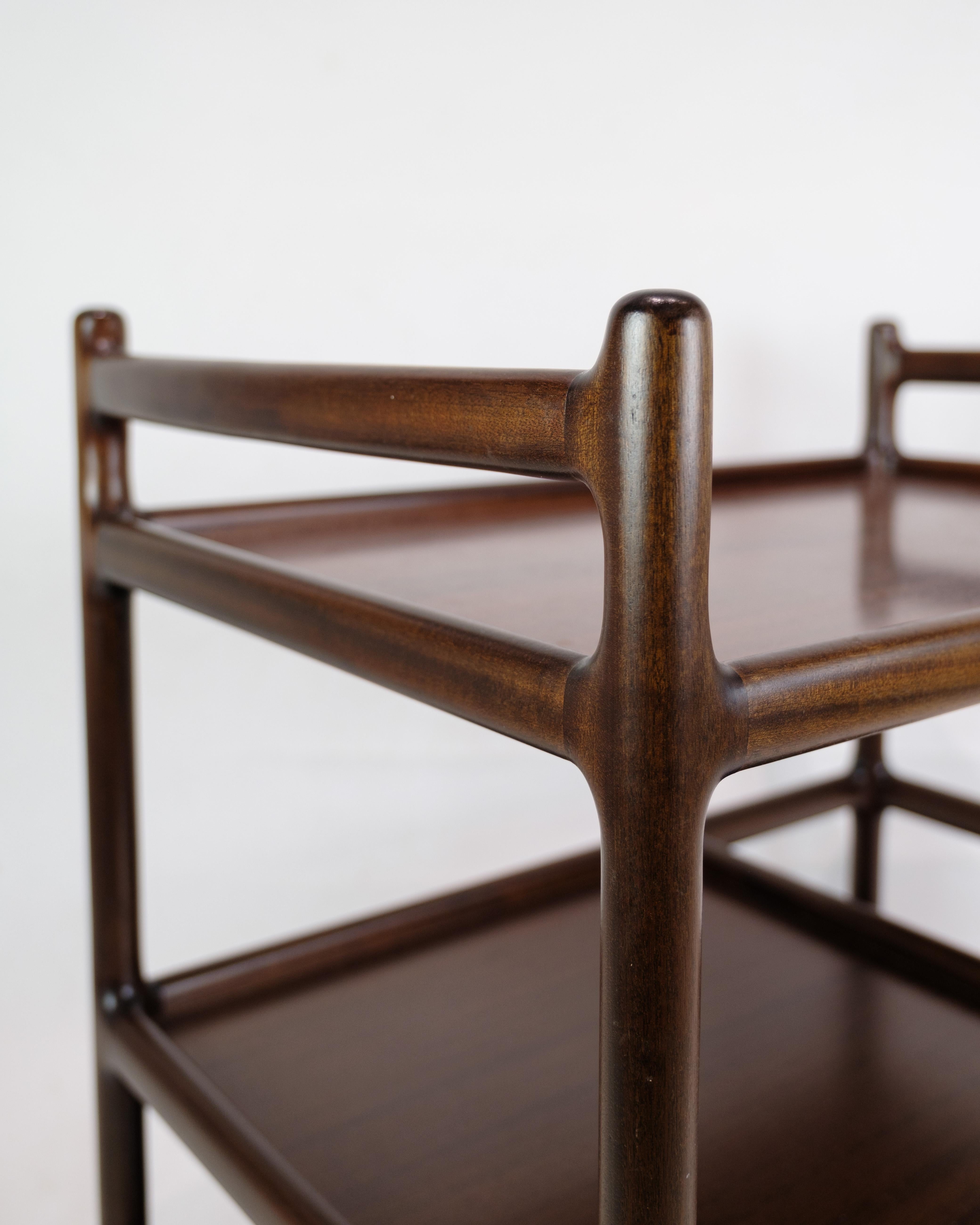 Danish Serving Trolley Made In Mahogany By Johannes Andersen From 1960s For Sale