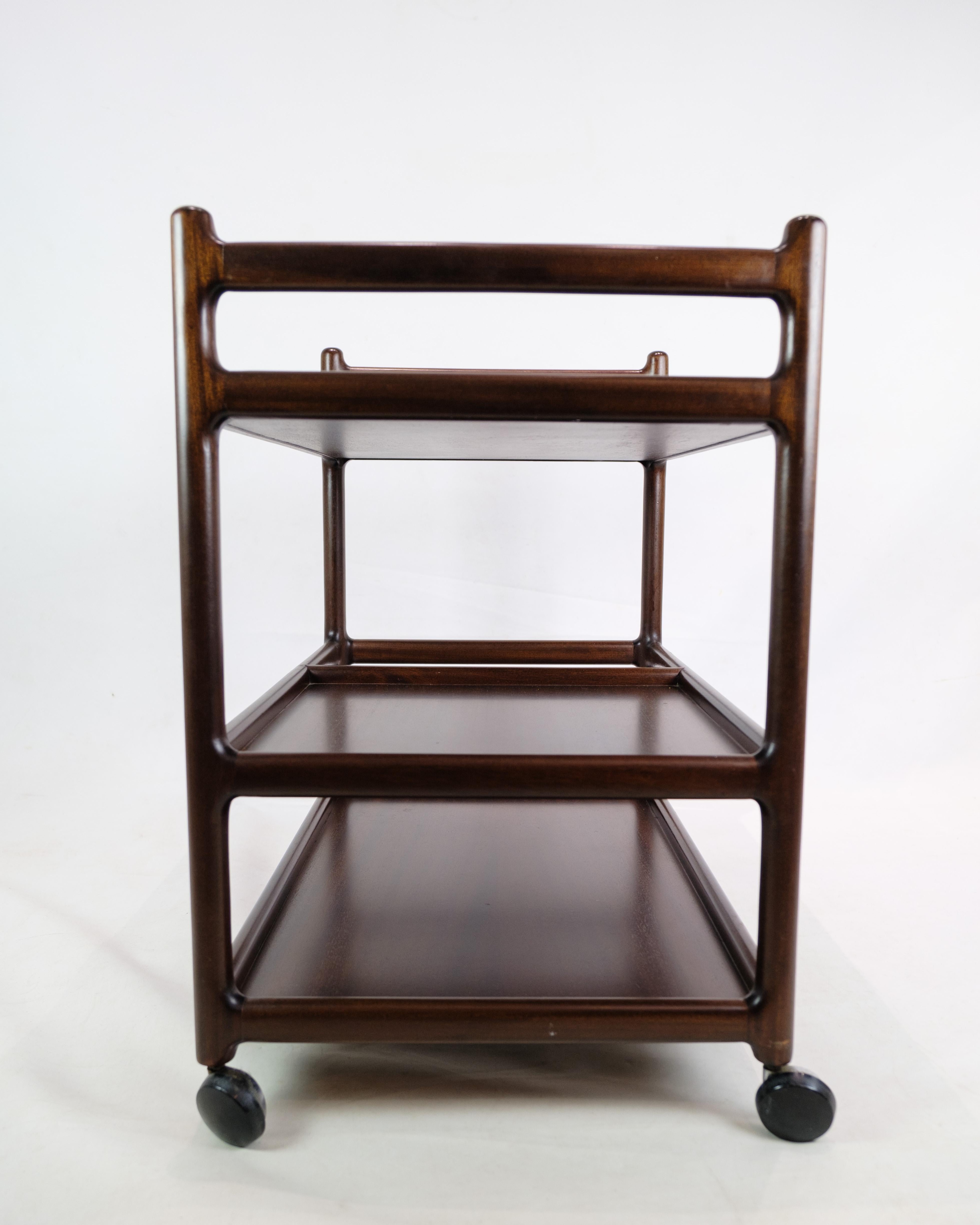 Serving Trolley Made In Mahogany By Johannes Andersen From 1960s For Sale 2