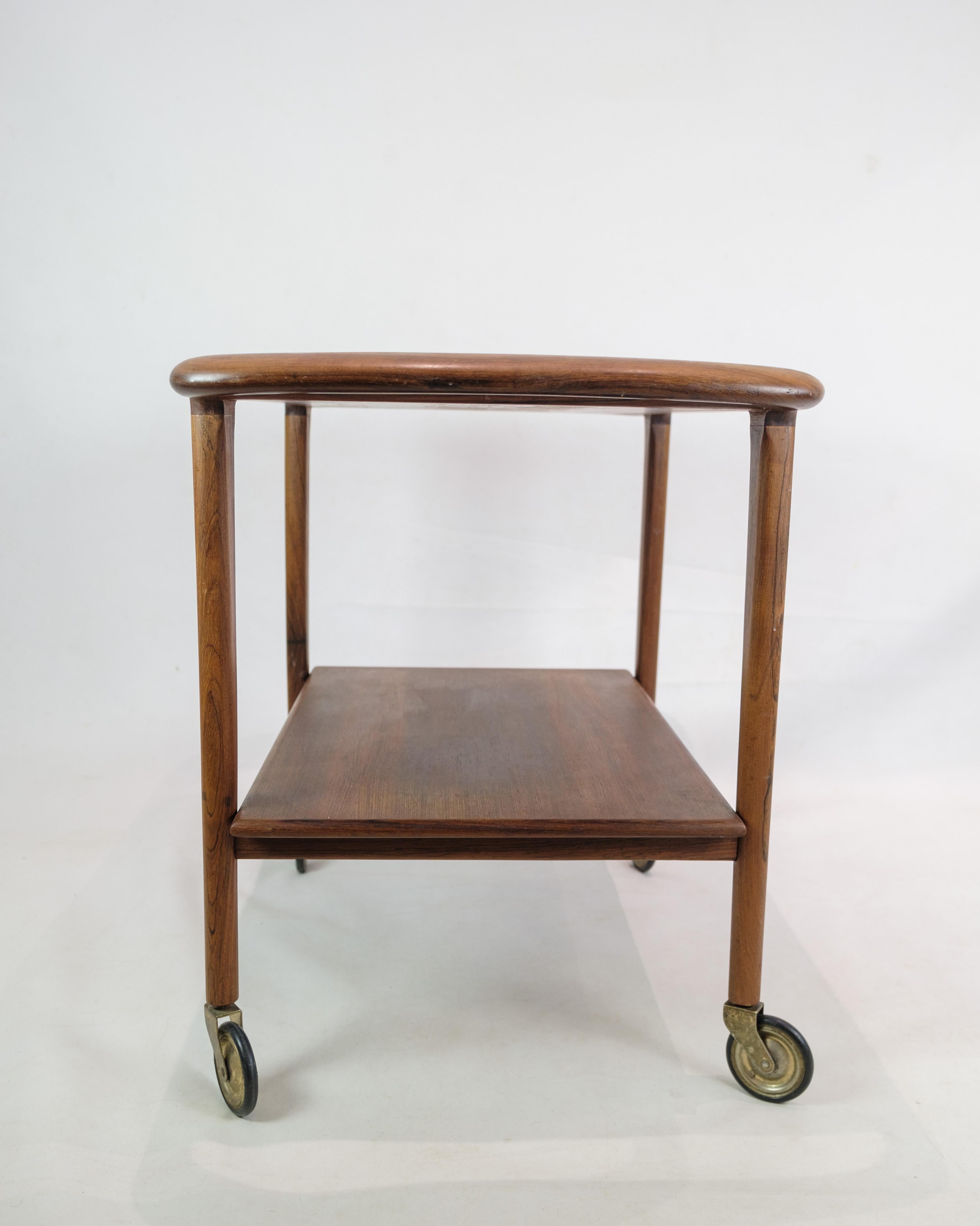 Serving Trolley Made In Rosewood By Niels O. Møller Made By JL Møller From 1960s For Sale 2