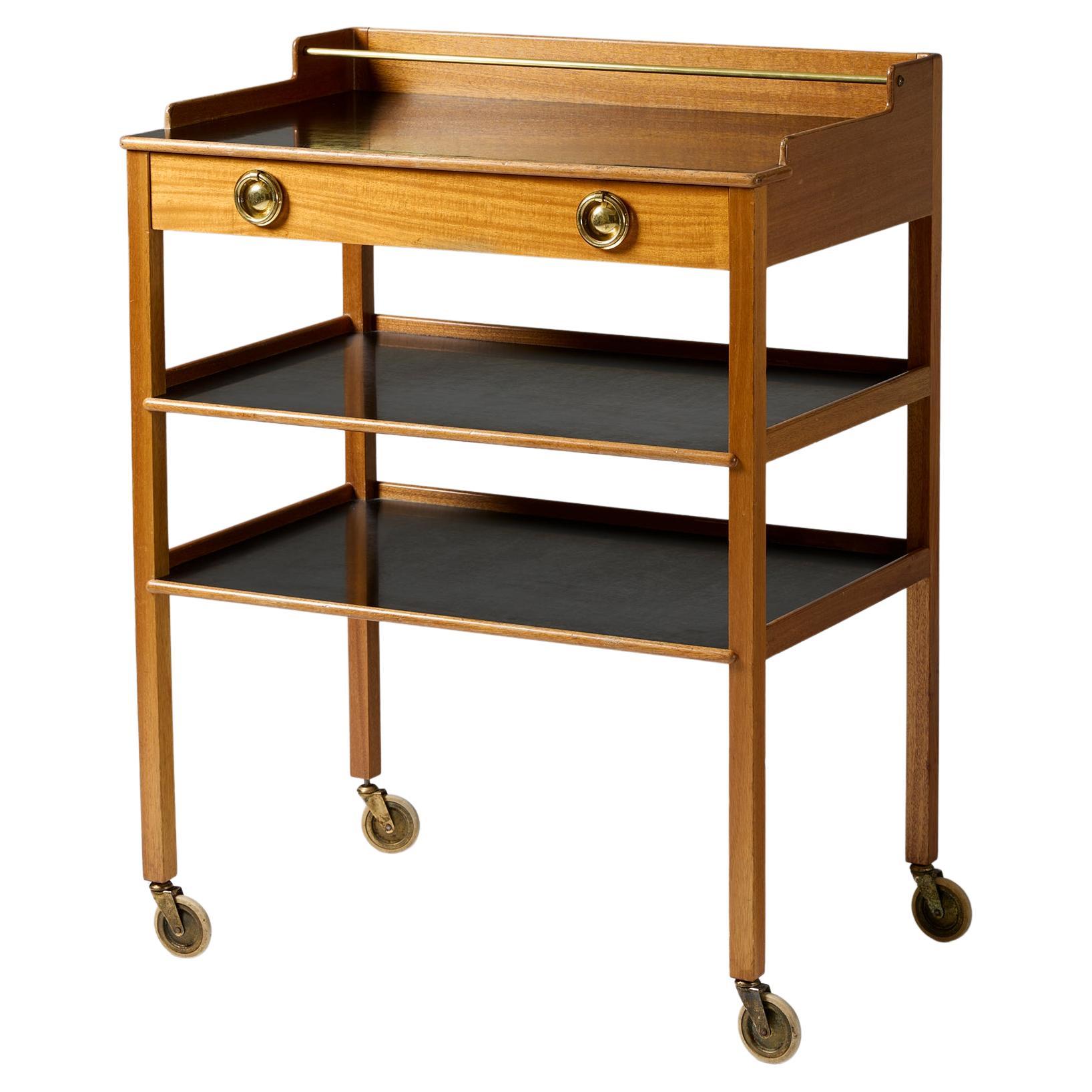 Serving trolley model 2777 designed by Josef Frank for Svenskt Tenn, Sweden 1950