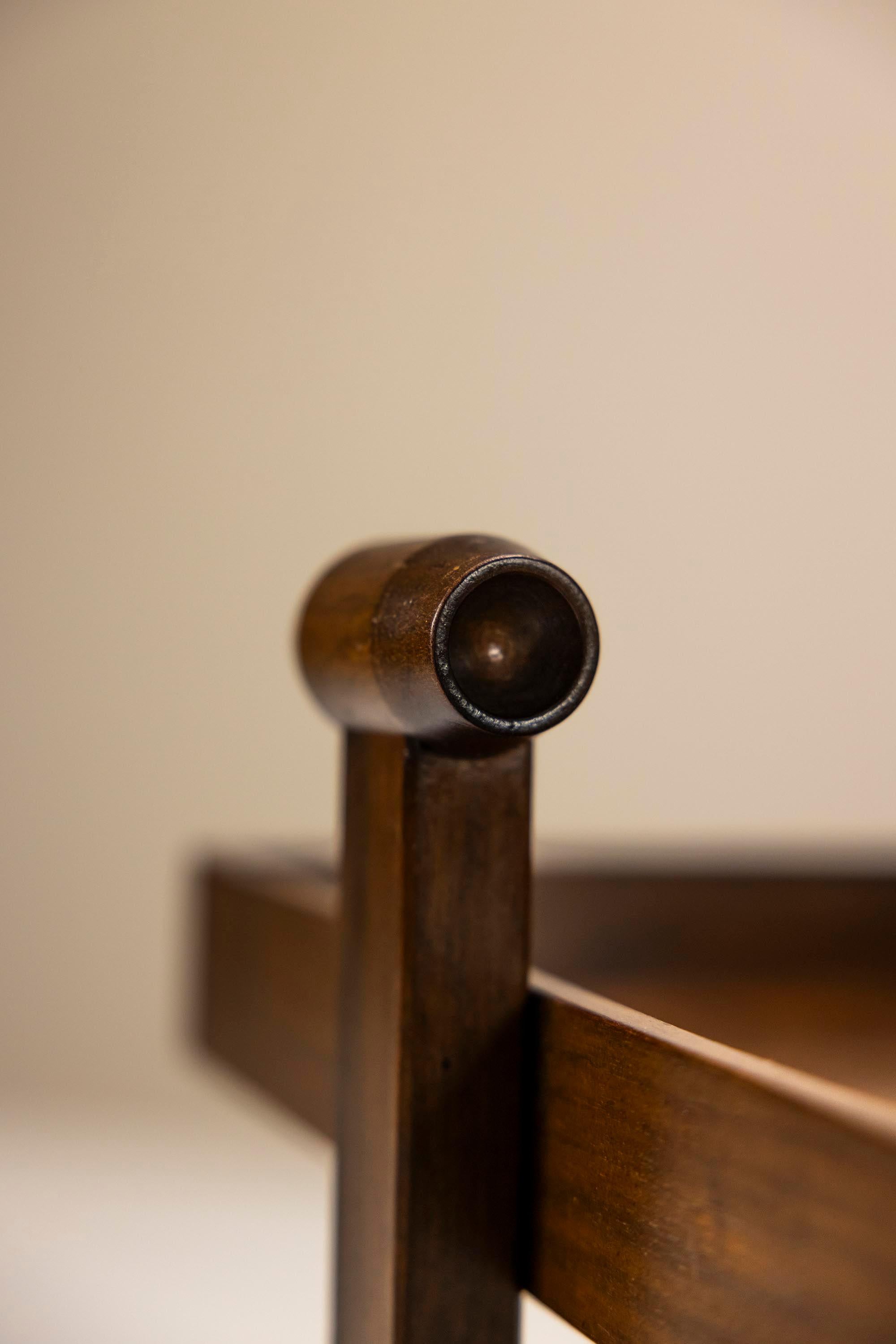 Mid-20th Century Serving Trolley Model CR20 In Mahogany By Franco Albini for Poggi, Italy 1958
