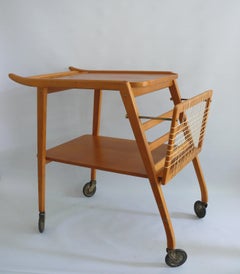 Carrello portavivande, tavolino, design danese, anni '60