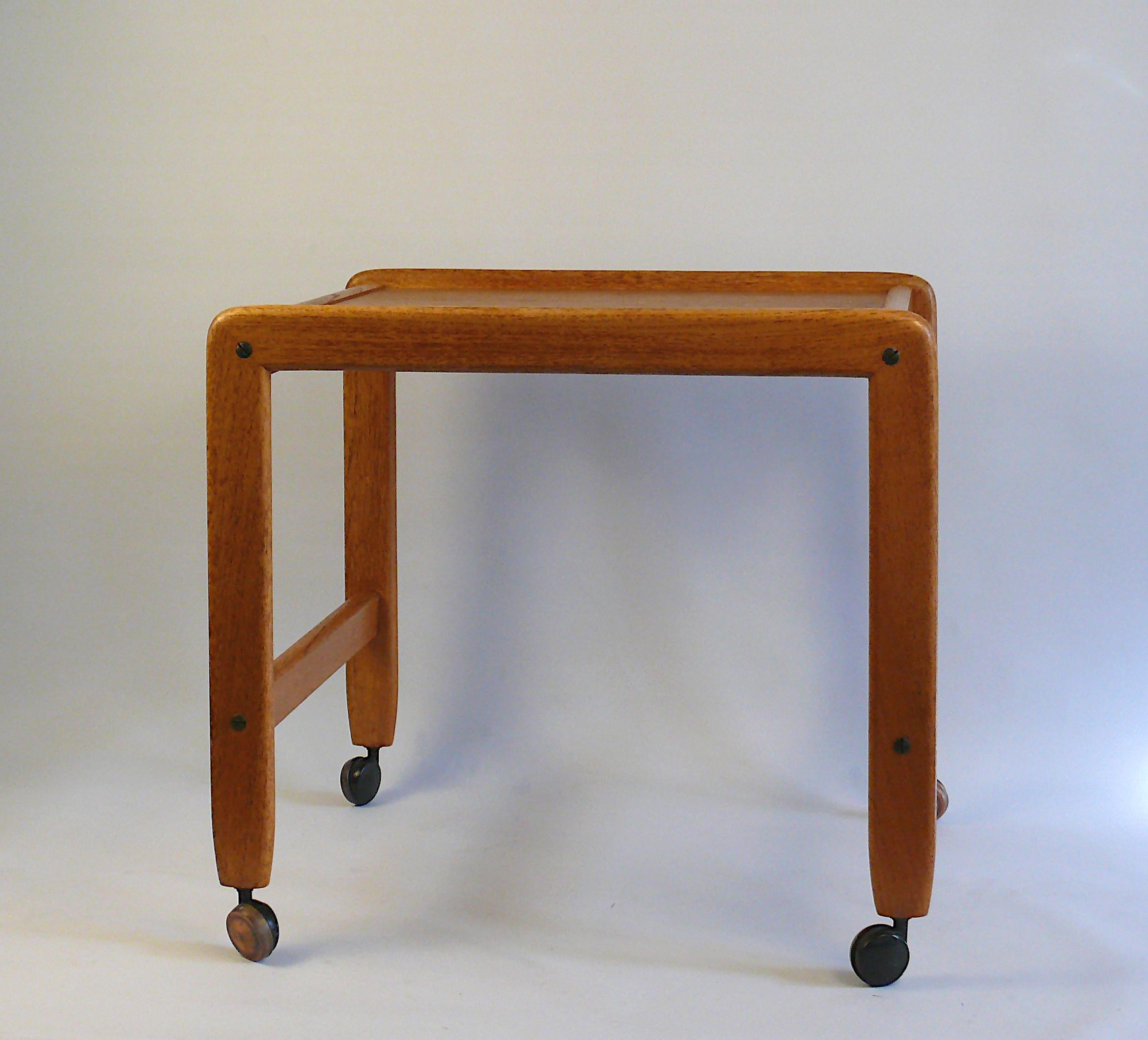 Serving Trolley, Side Table, Danish Design, 1960s In Good Condition For Sale In Schwerin, MV