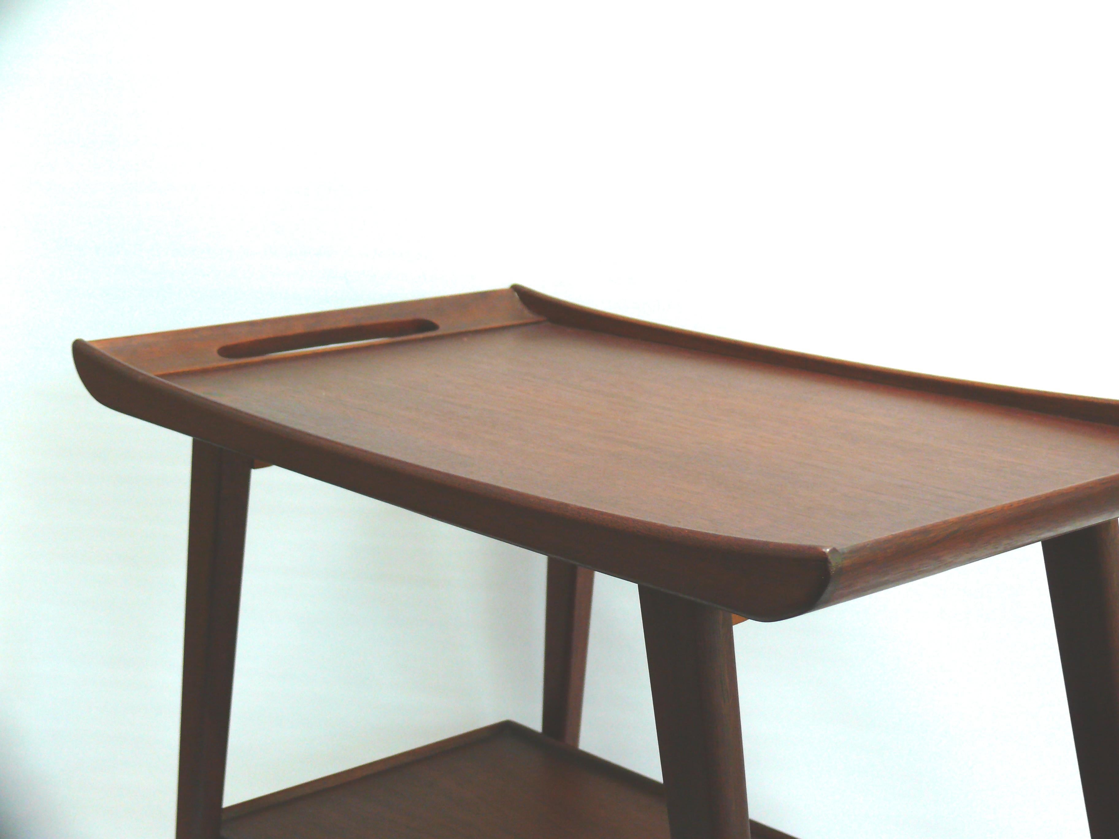 Servierwagen, Beistelltisch, Dänisches Design, Opal - Deutschland, 1950er Jahre (Skandinavische Moderne) im Angebot