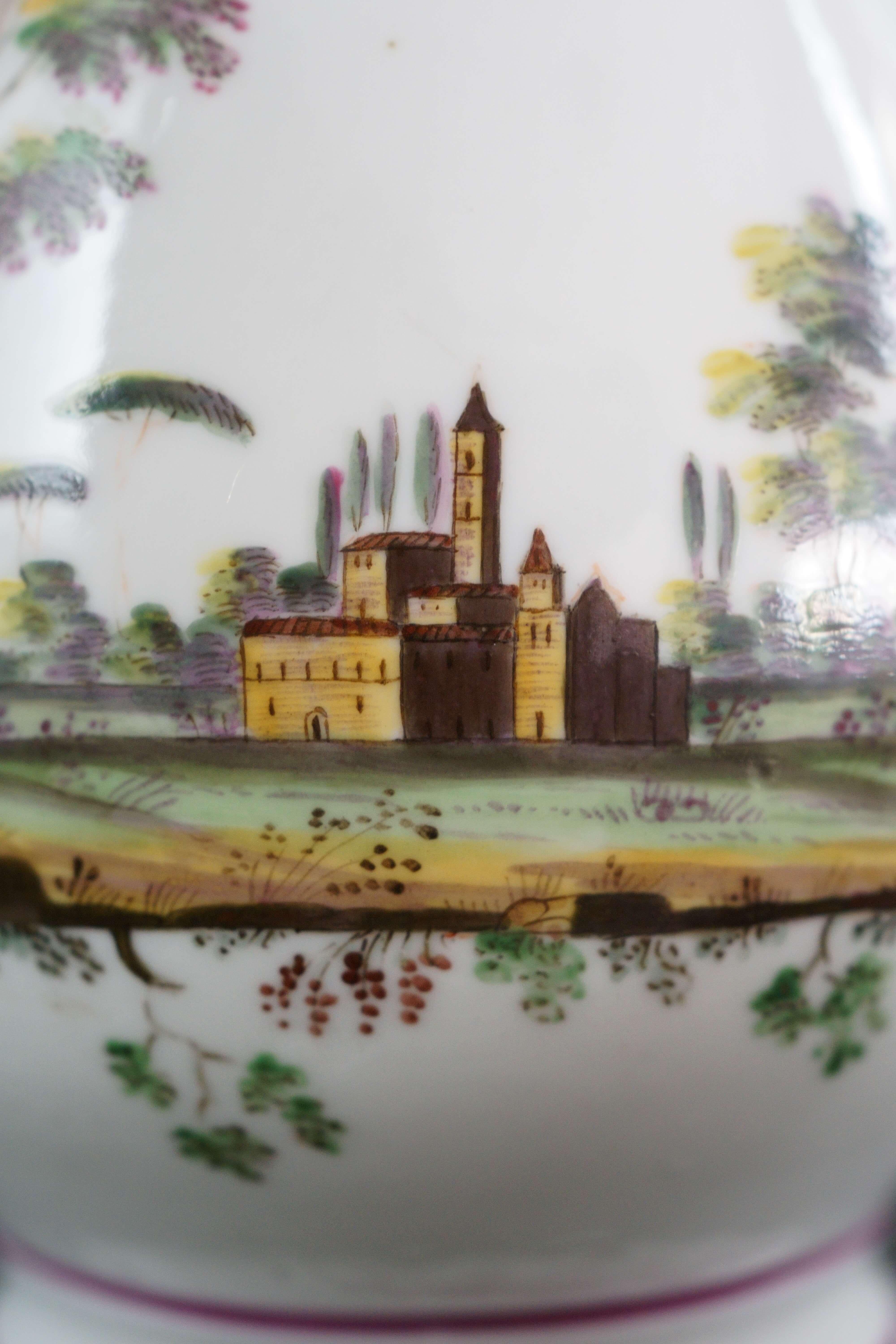 Kaffeeservice aus bemaltem Porzellan Ginori Porzellanmanufaktur Doccia 18. Jahrhundert im Angebot 6