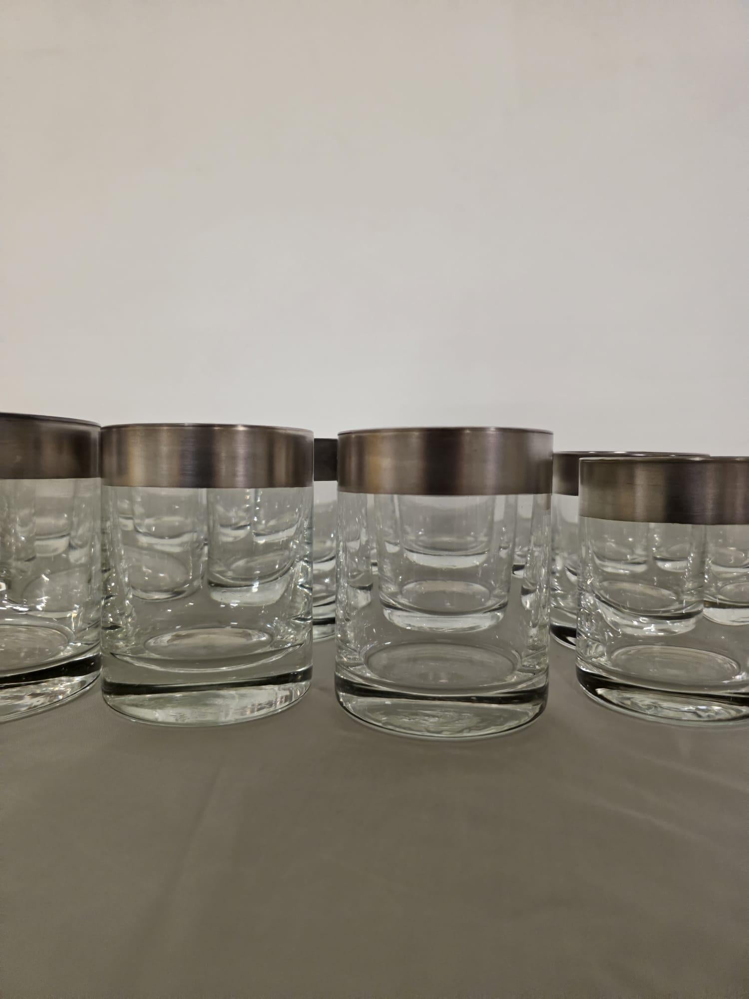 Service en verre Silver Band fabriqué par Dorothy Thorpe inc. en vente 5