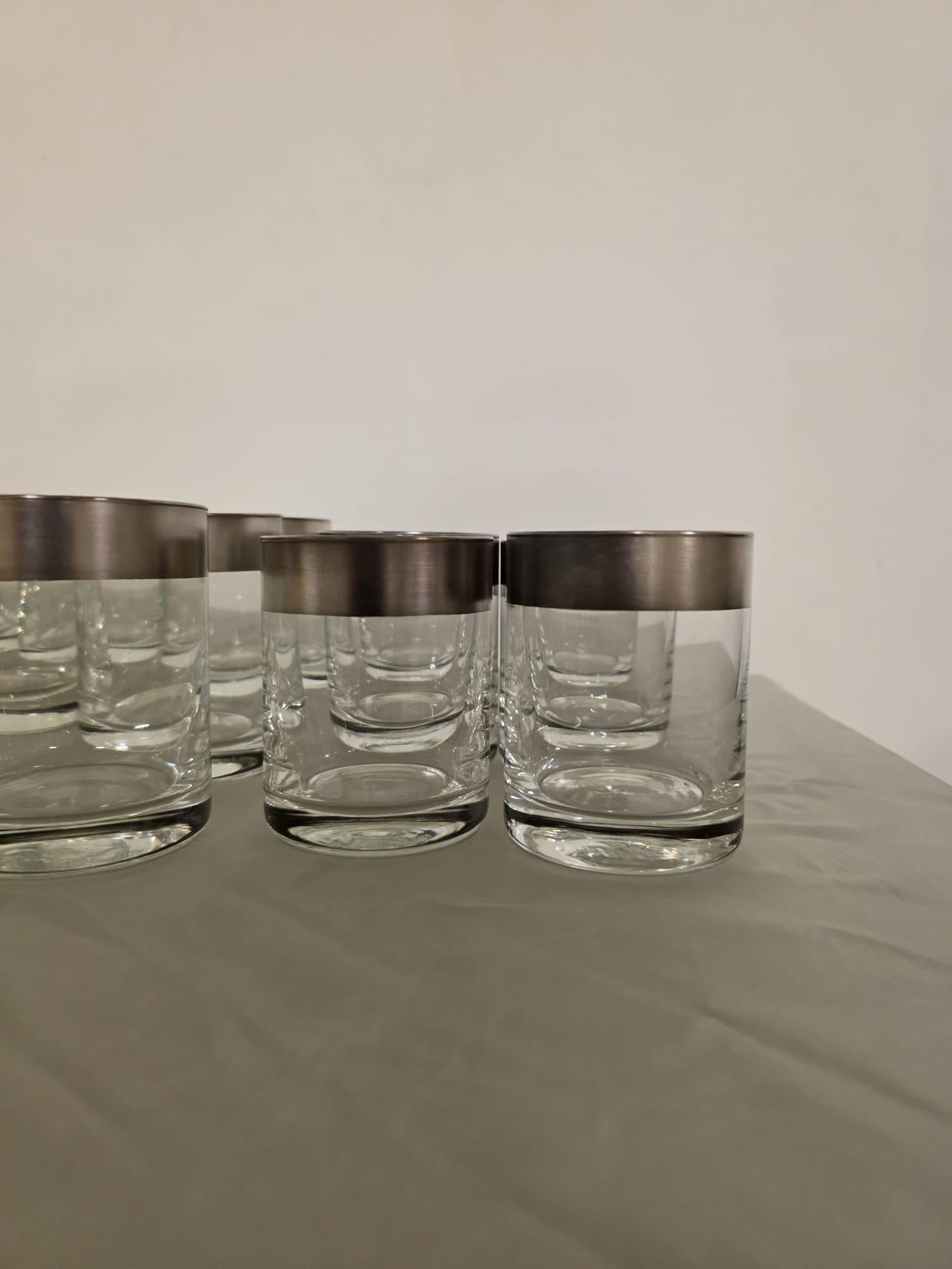 Service en verre Silver Band fabriqué par Dorothy Thorpe inc. en vente 7