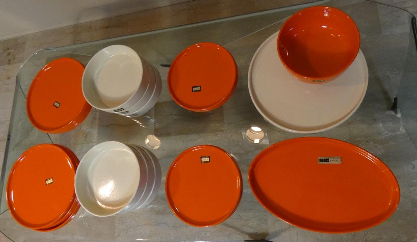 Complete Dining Set in Majolica and Ceramic by S.I.C. Italy 8