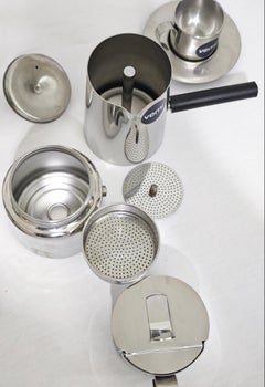 Coffee Service 18/10 Stainless Steel Production Italy Vemi 70s/80s Mid-Century Modern