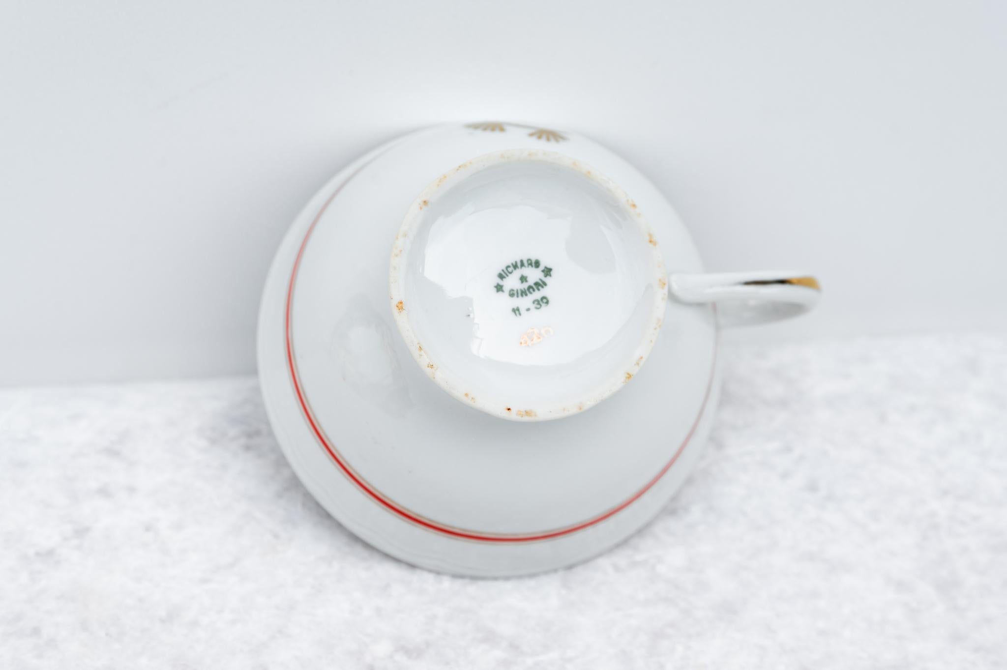 Italian Richard Ginori Porcelain Coffee Service, 1939 For Sale