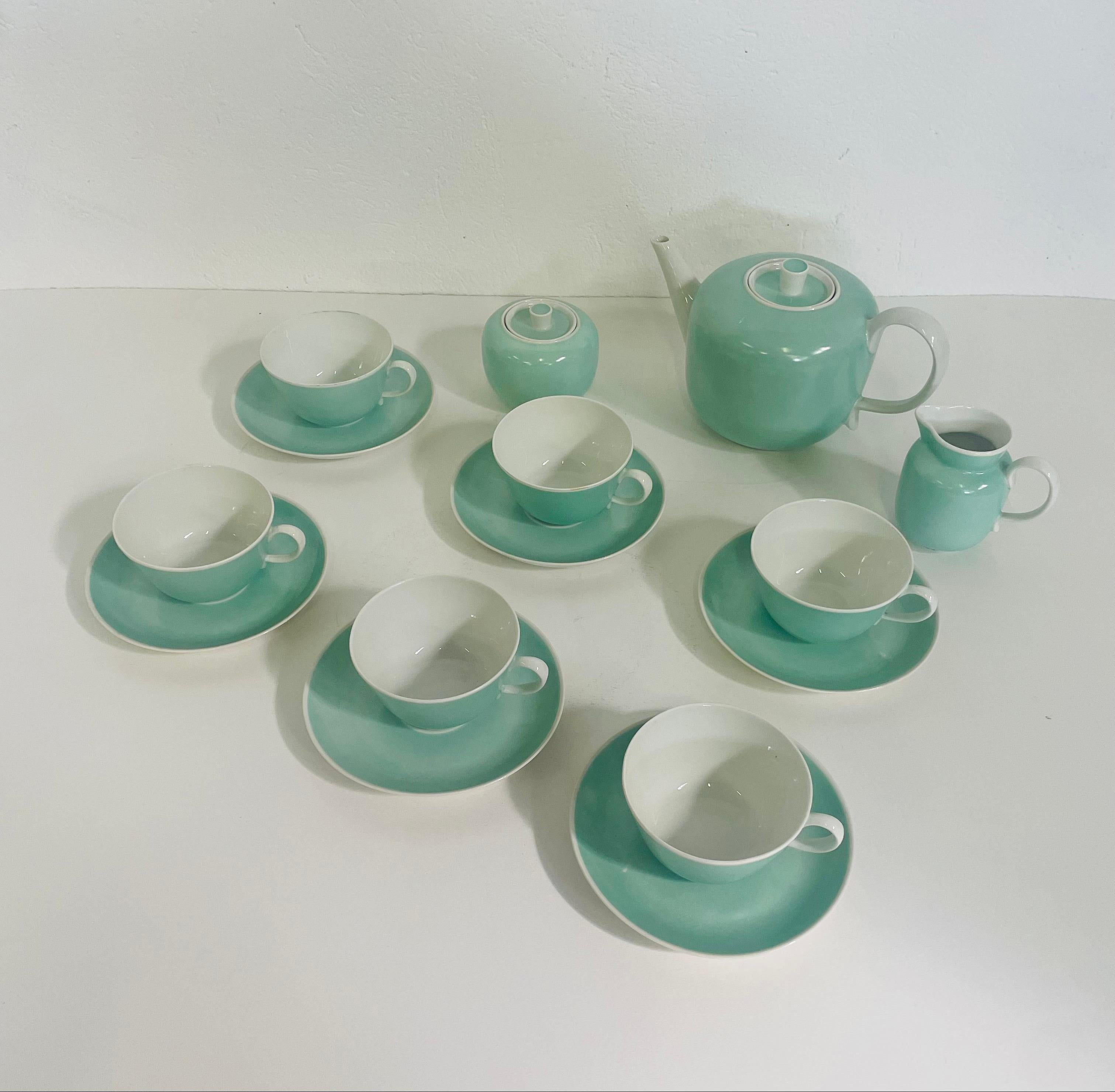 Mid-Century Modern Tea service by Giovanni Gariboldi and produced by Richard Ginori For Sale