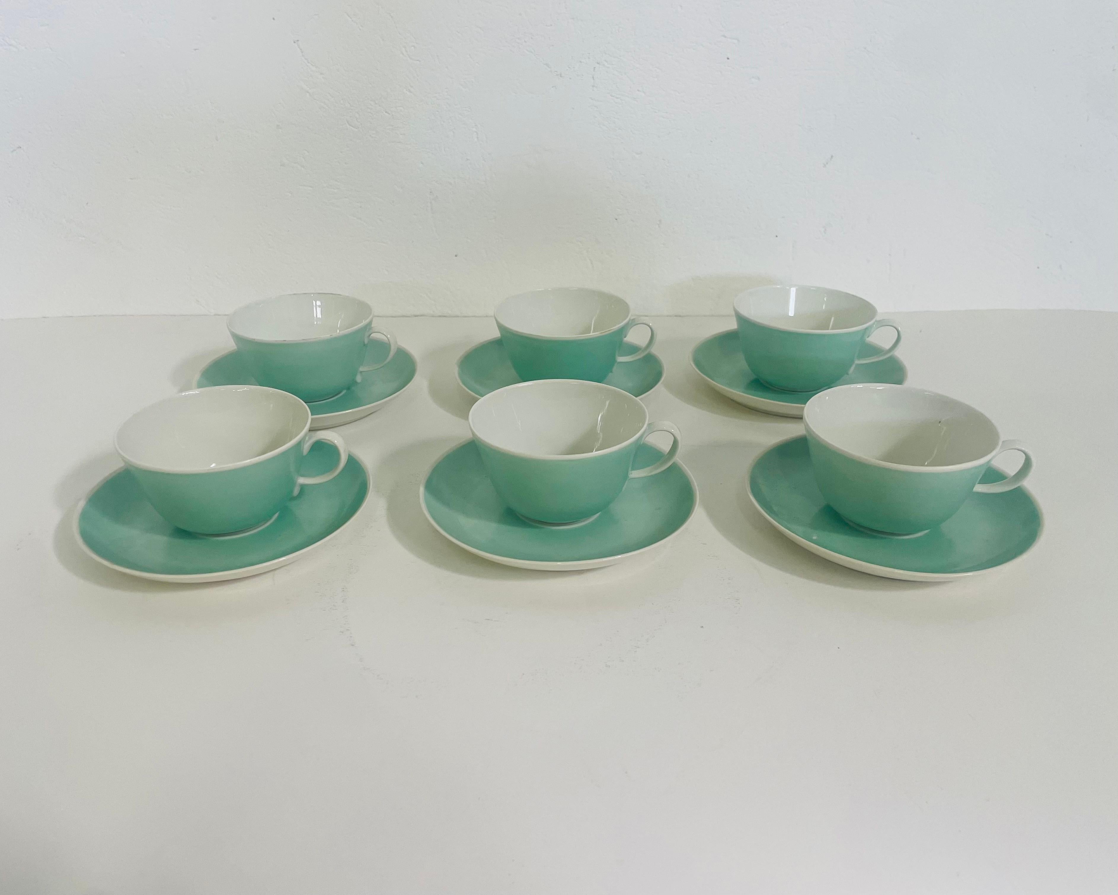 Italian Tea service by Giovanni Gariboldi and produced by Richard Ginori For Sale