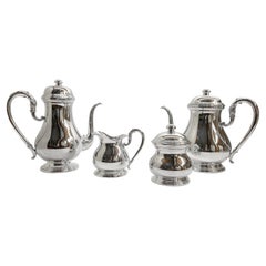 800 silver tea and coffee set consisting of 4 pieces