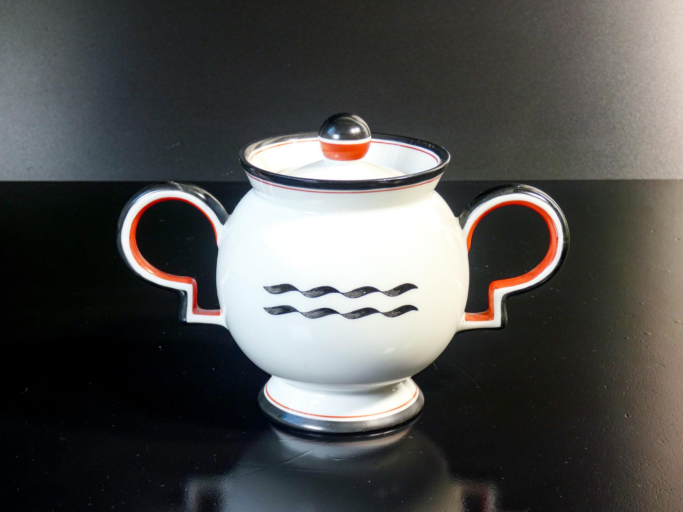 Tea service, Barbara series, design Giò PONTI for RICHARD GINORI. 1930s For Sale 6