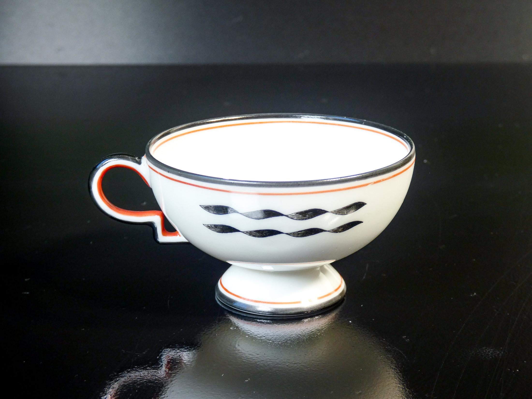 Tea service, Barbara series, design Giò PONTI for RICHARD GINORI. 1930s For Sale 14