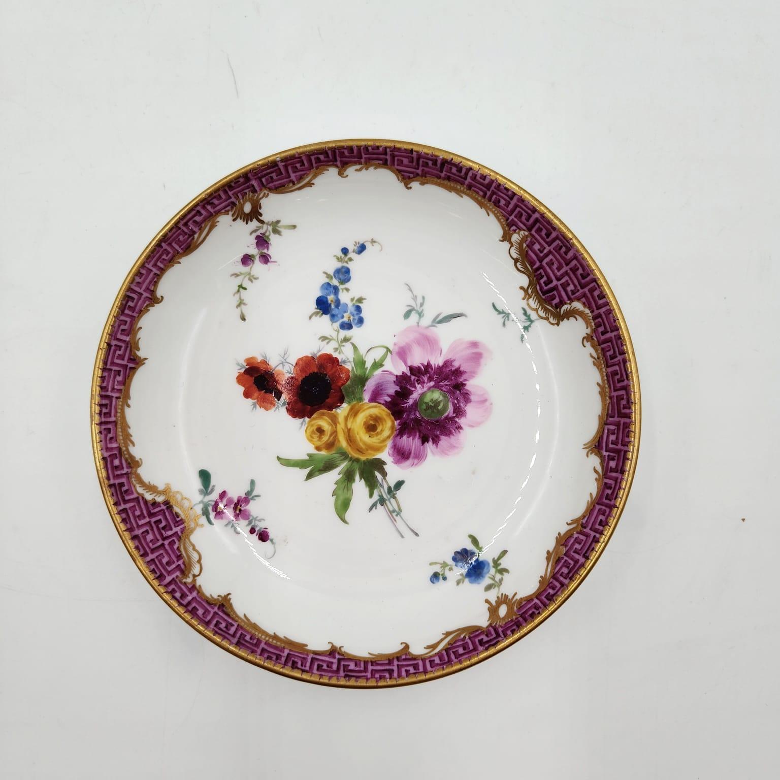 Servicio de té de dos piezas Fabricación alemana Meissen, 1910 en venta 3