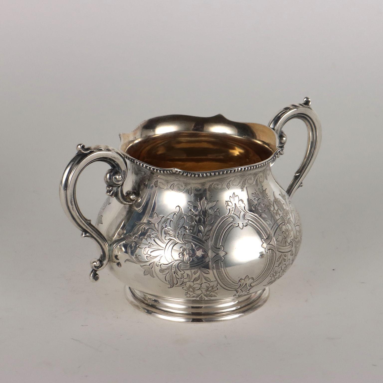 Martin Hall & Co 925 Sterling Silver Tea and Coffee Service For Sale 2