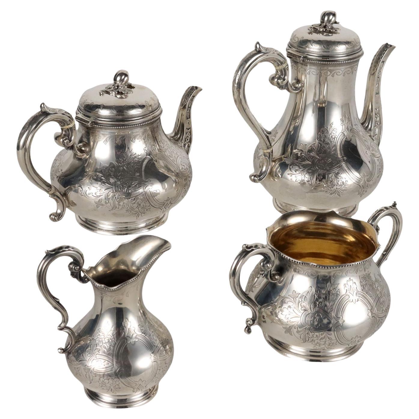 Martin Hall & Co 925 Sterling Silver Tea and Coffee Service For Sale