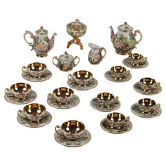 Servizio da The e Caffè in Ceramica di Capodimonte Italia Metà '900 ca