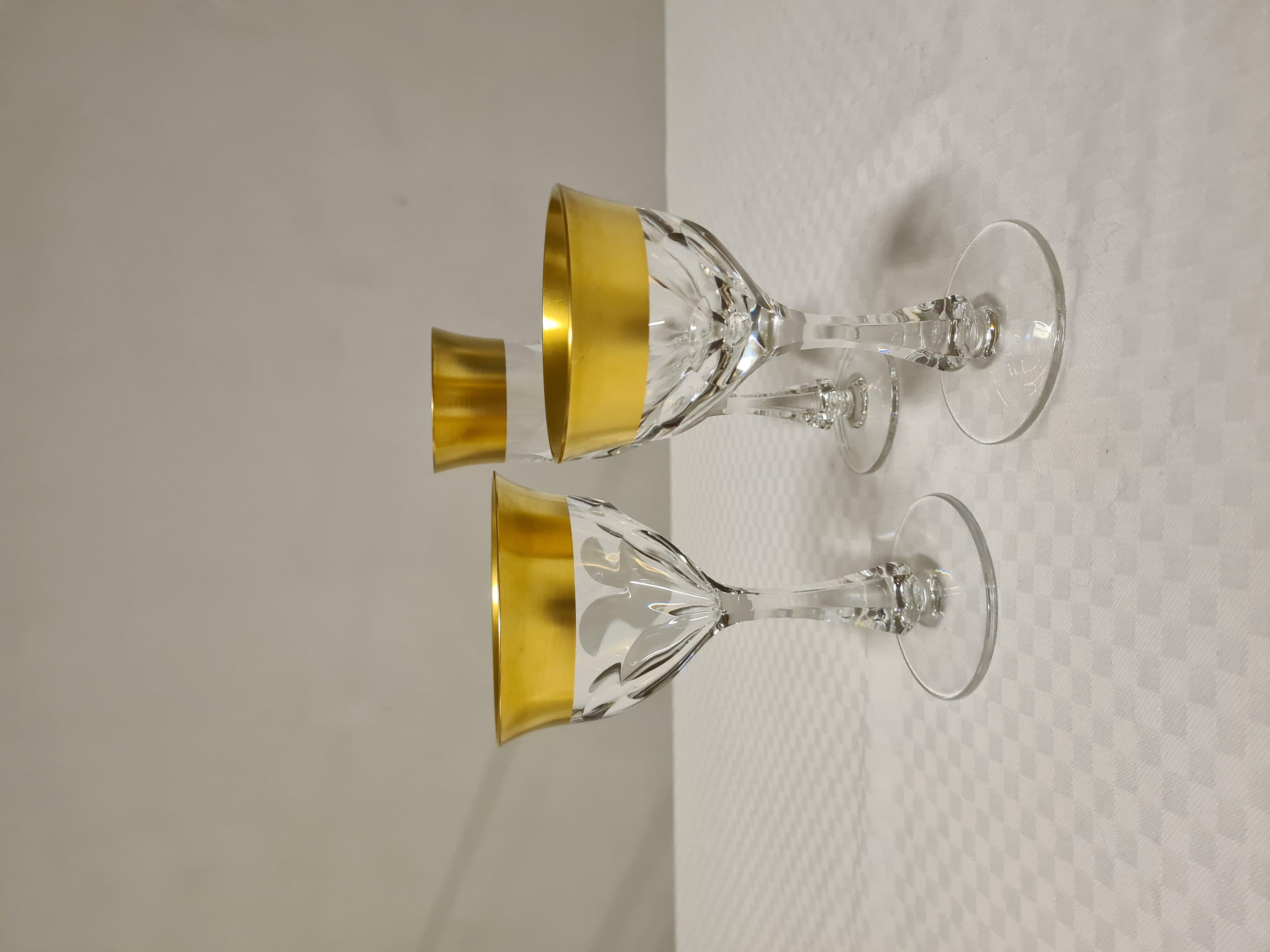 Barth mann crystal and pure gold glass service, set of 36 For Sale 5