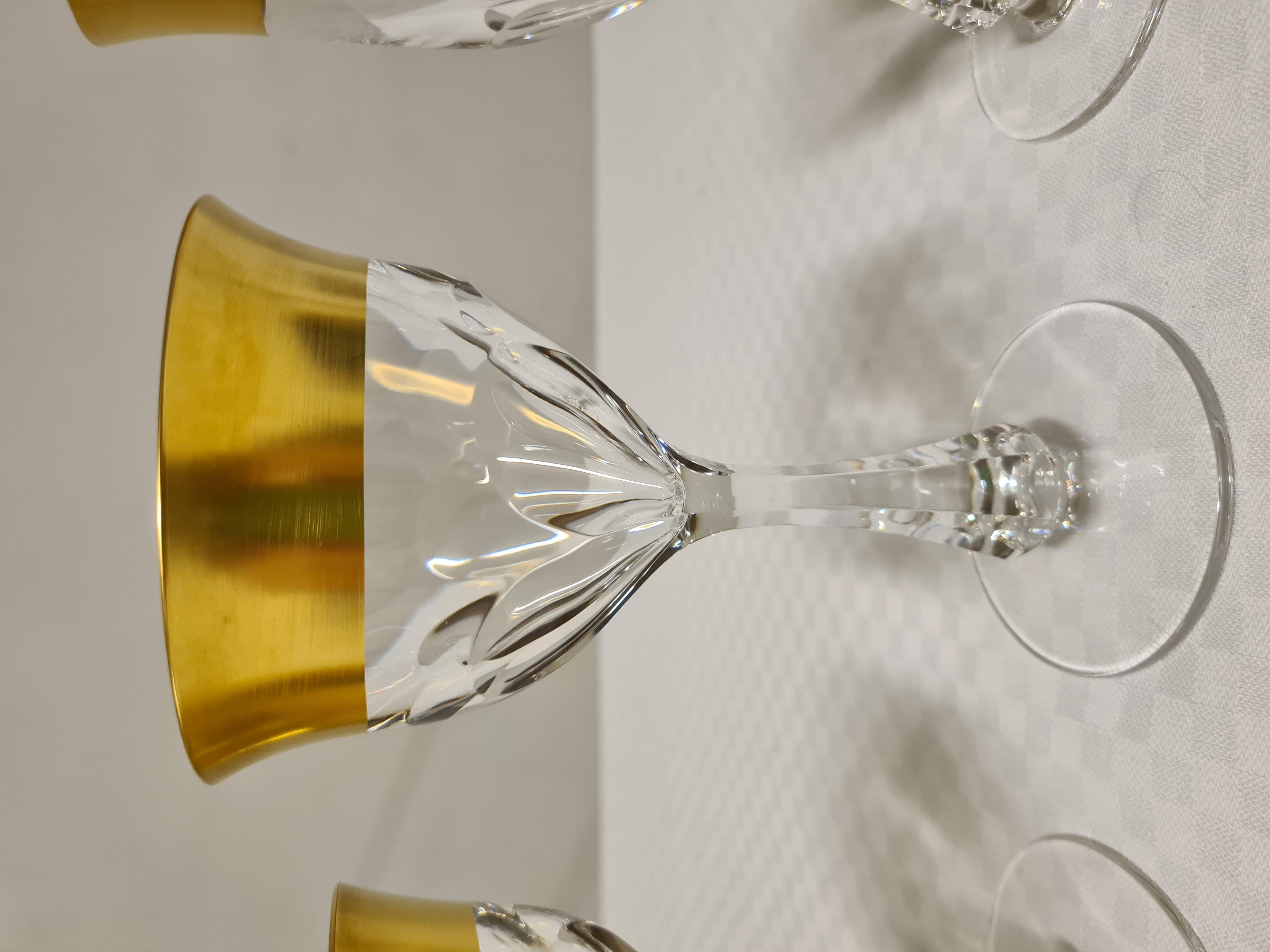 Barth mann crystal and pure gold glass service, set of 36 For Sale 3