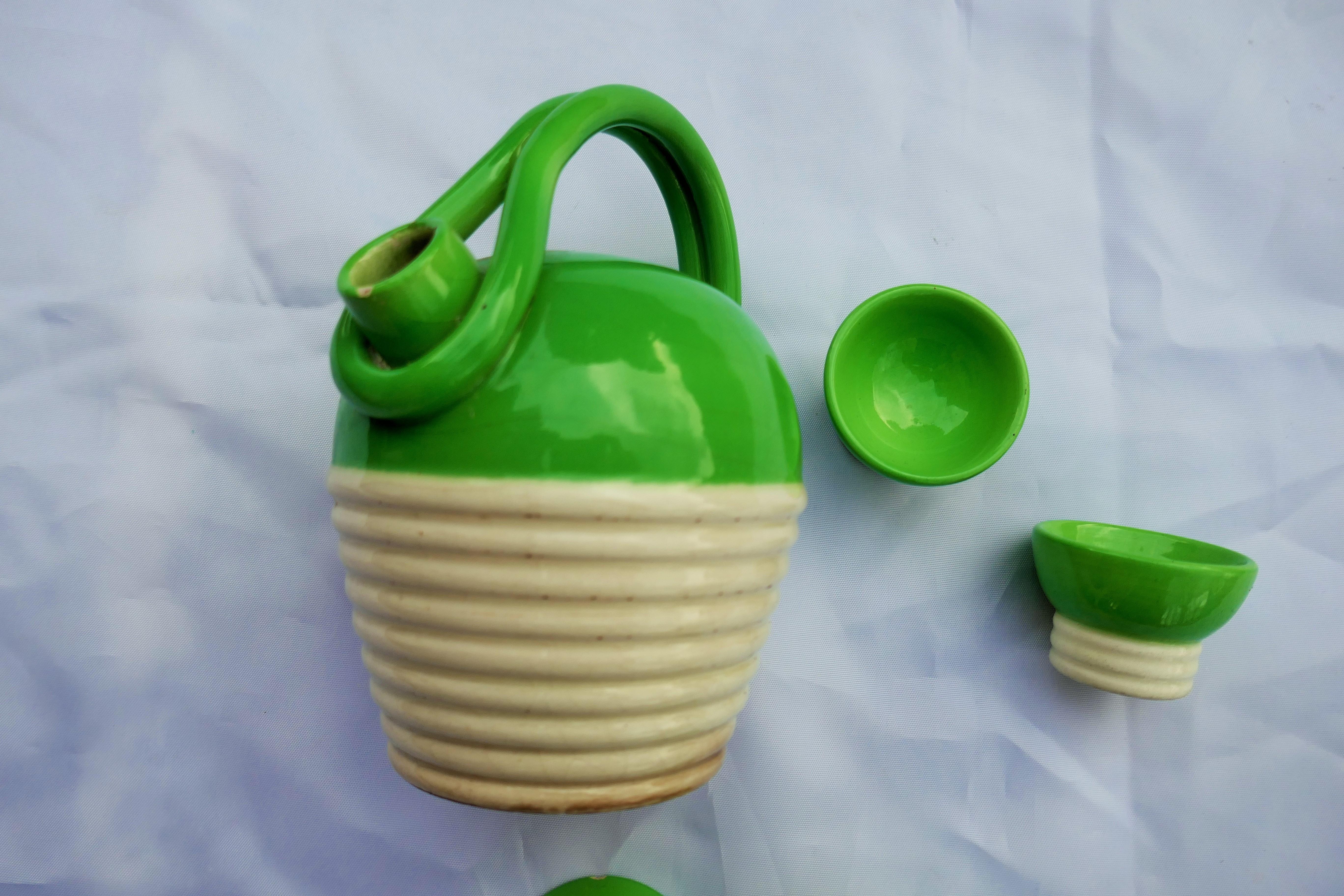 Service of five ceramics by Rometti, Dante Baldelli style For Sale 6