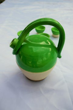 Juego de cinco cerámicas de Rometti, estilo Dante Baldelli