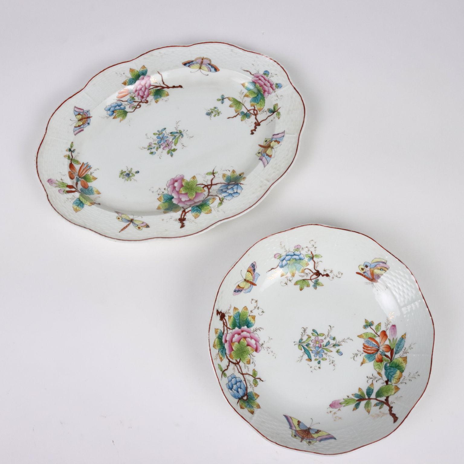 Queen Victoria Porcelain Dinnerware Herend Manufacture Hungary XXse 3
