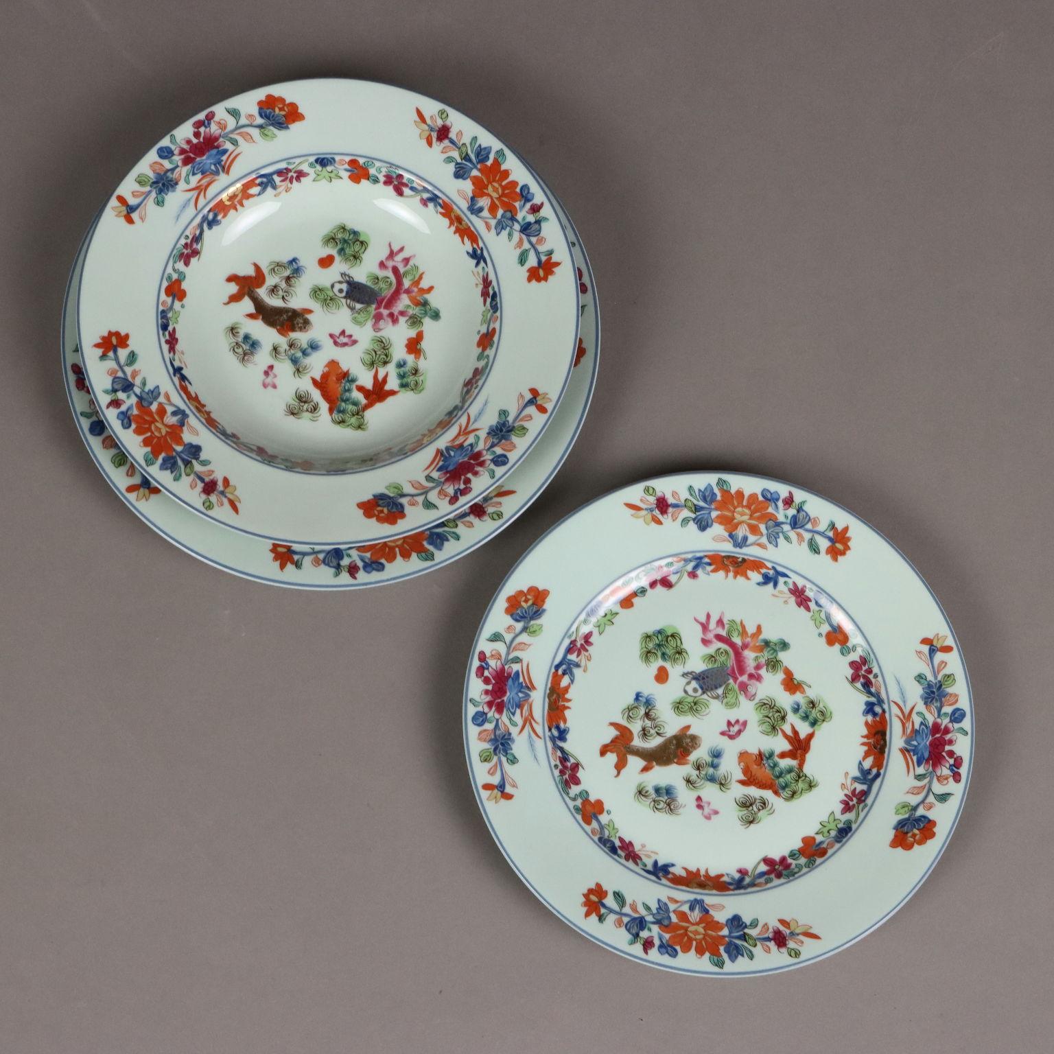 Porcelain Puiforcat Limoges Plate Service France Last Quarter of 1900s For Sale