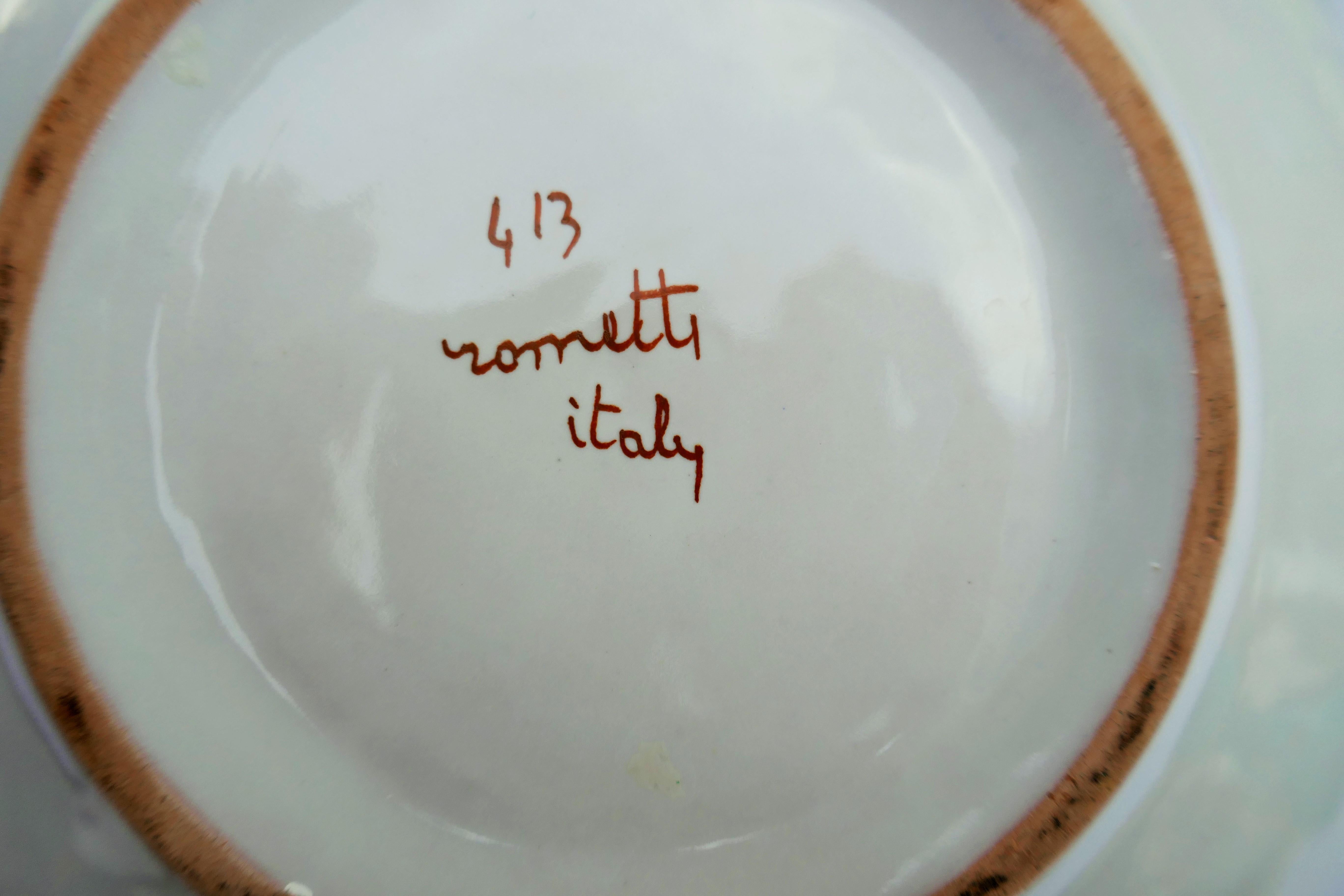 Service de sept céramiques Rometti en vente 12