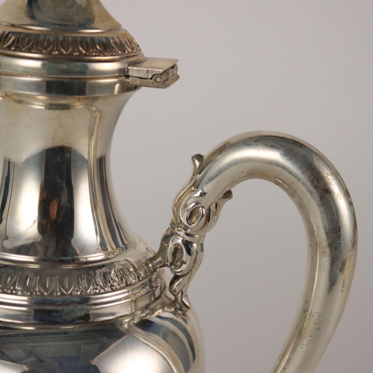 Servizio in Argento da Caffè e The con Vassoio Italia XX secolo 3