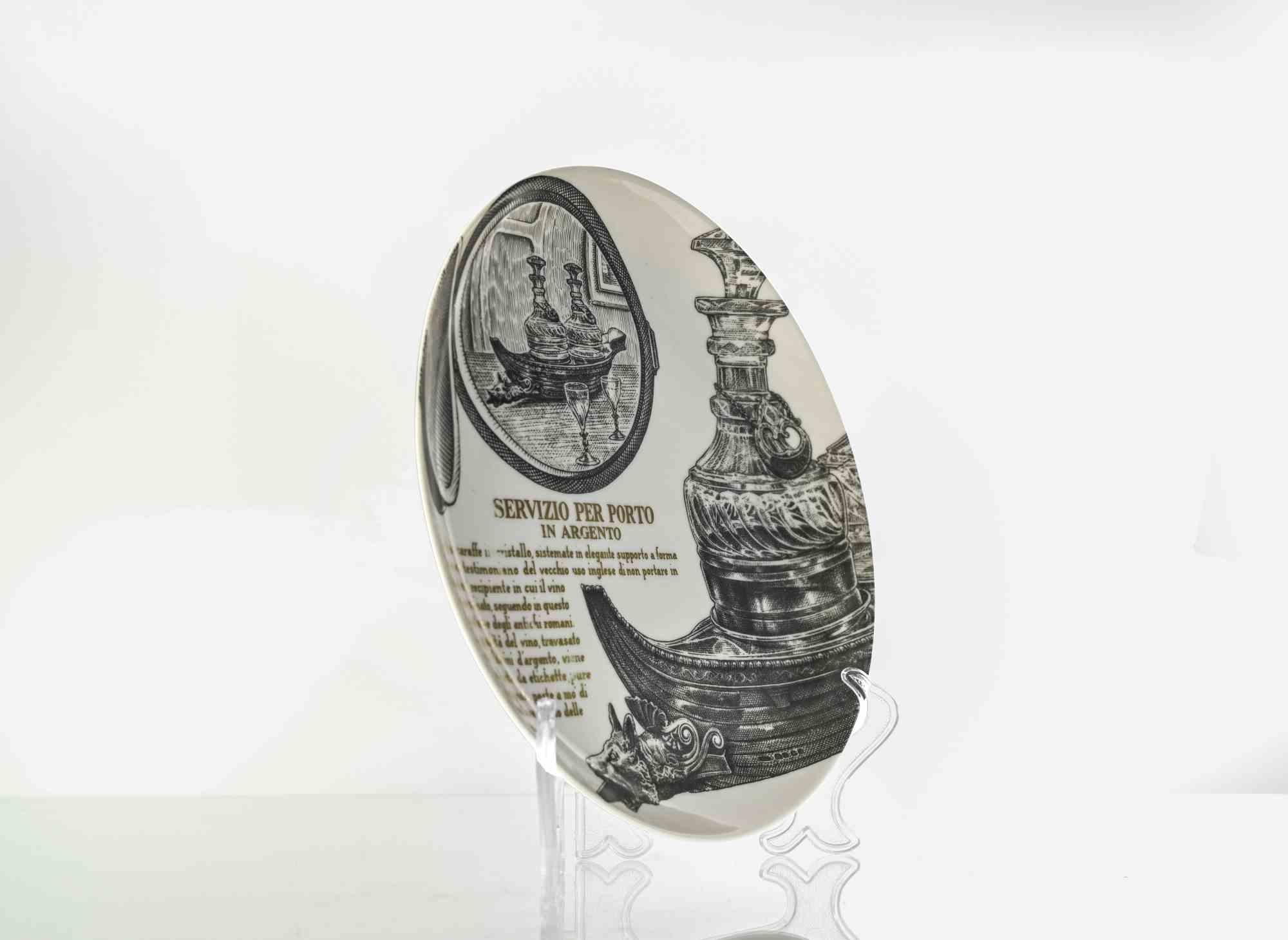 italien Servizio per Porto pour Martini & Rossi, par P. Fornasetti, années 1960 en vente