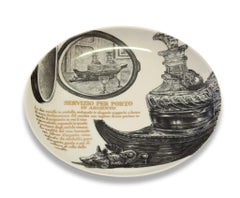 Servizio Per Porto Plate for Martini & Rossi, by P. Fornasetti, 1960s