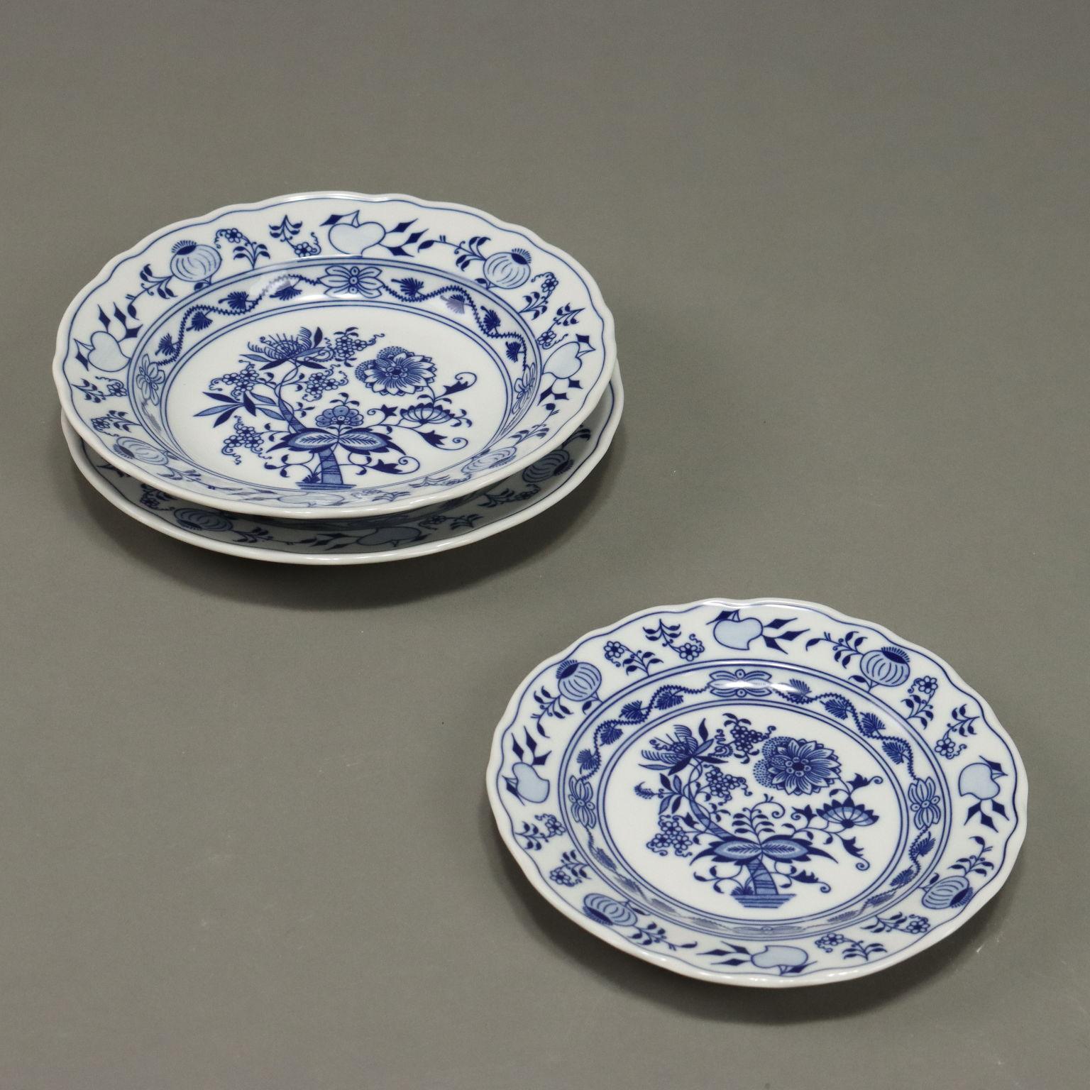 Zwiebelmuster Porzellan Tellerservice Tschechoslowakei 20 im Angebot 11