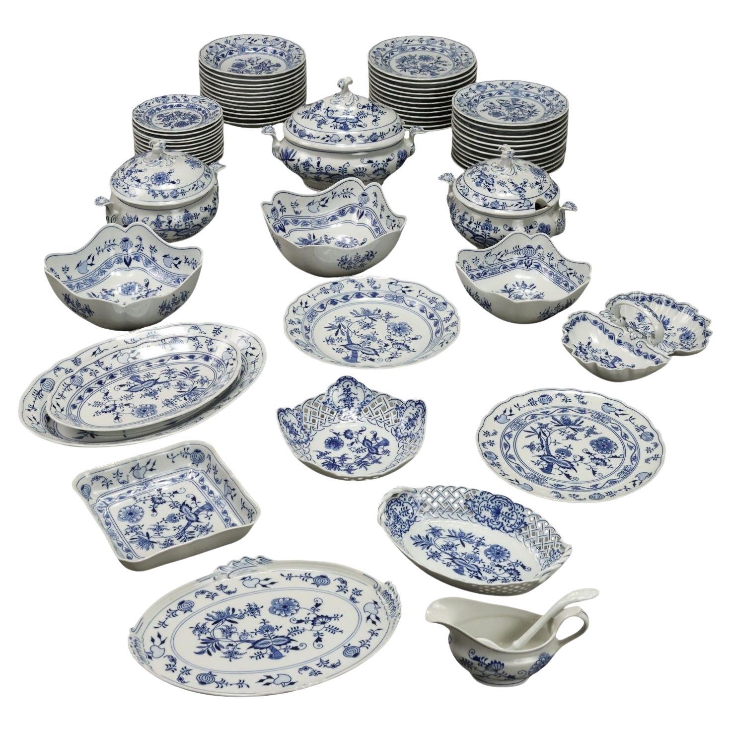 Zwiebelmuster Porzellan Tellerservice Tschechoslowakei 20 im Angebot