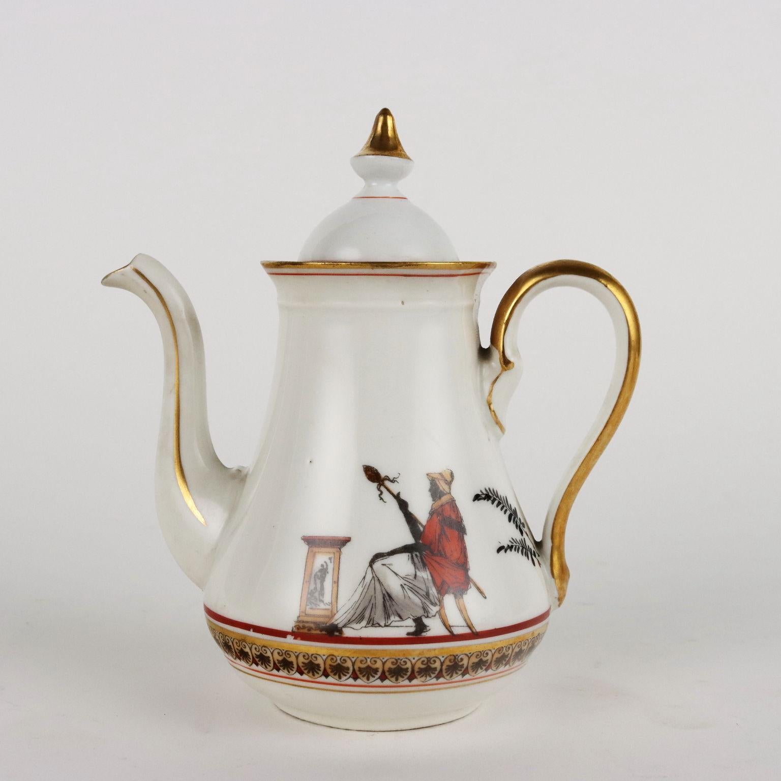 Other Tete a Tete service in Porcelain by Ginori - Italy ca. 1880. For Sale
