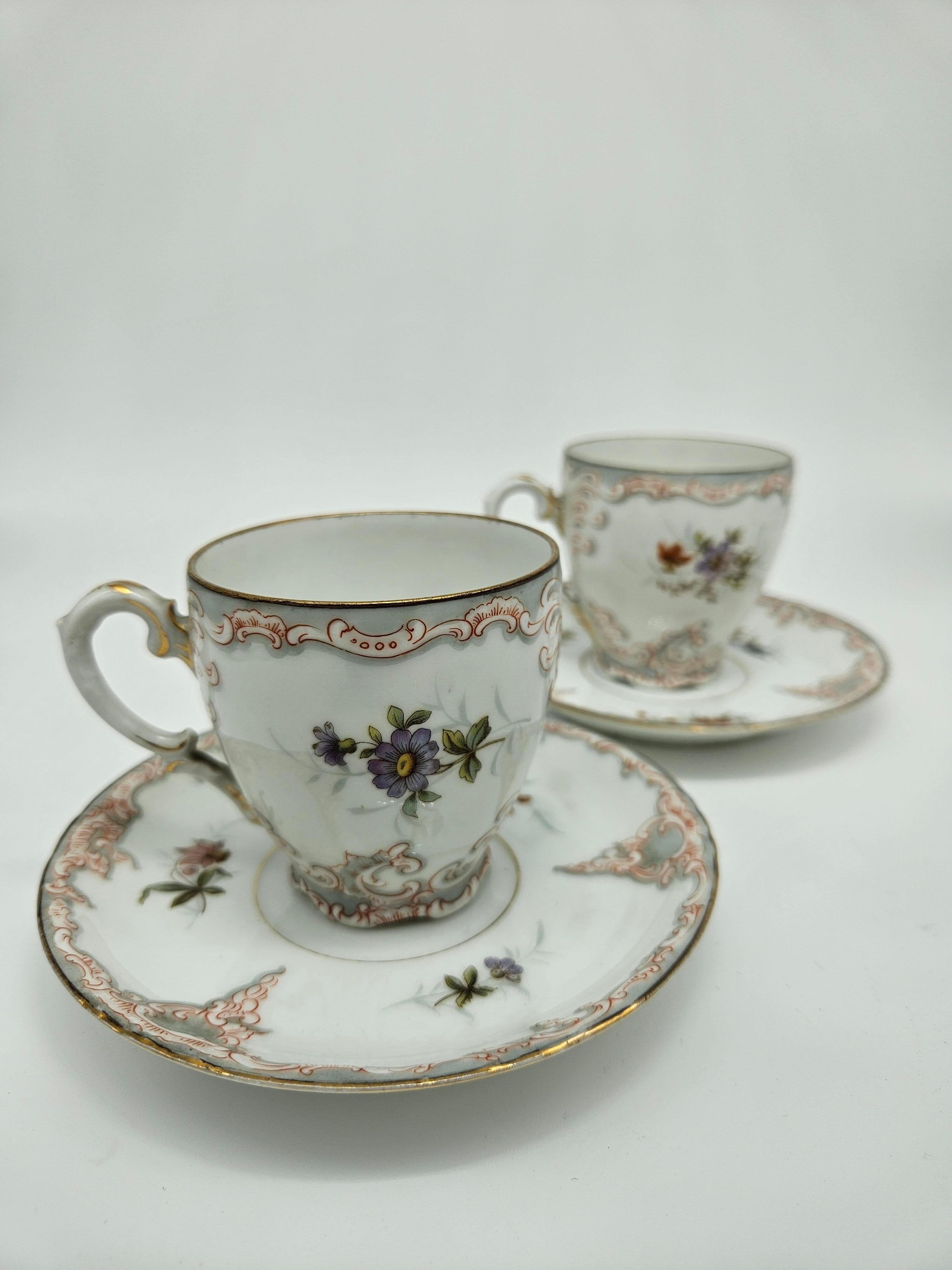 Porcelain Tete a Tete service, 19th century 7
