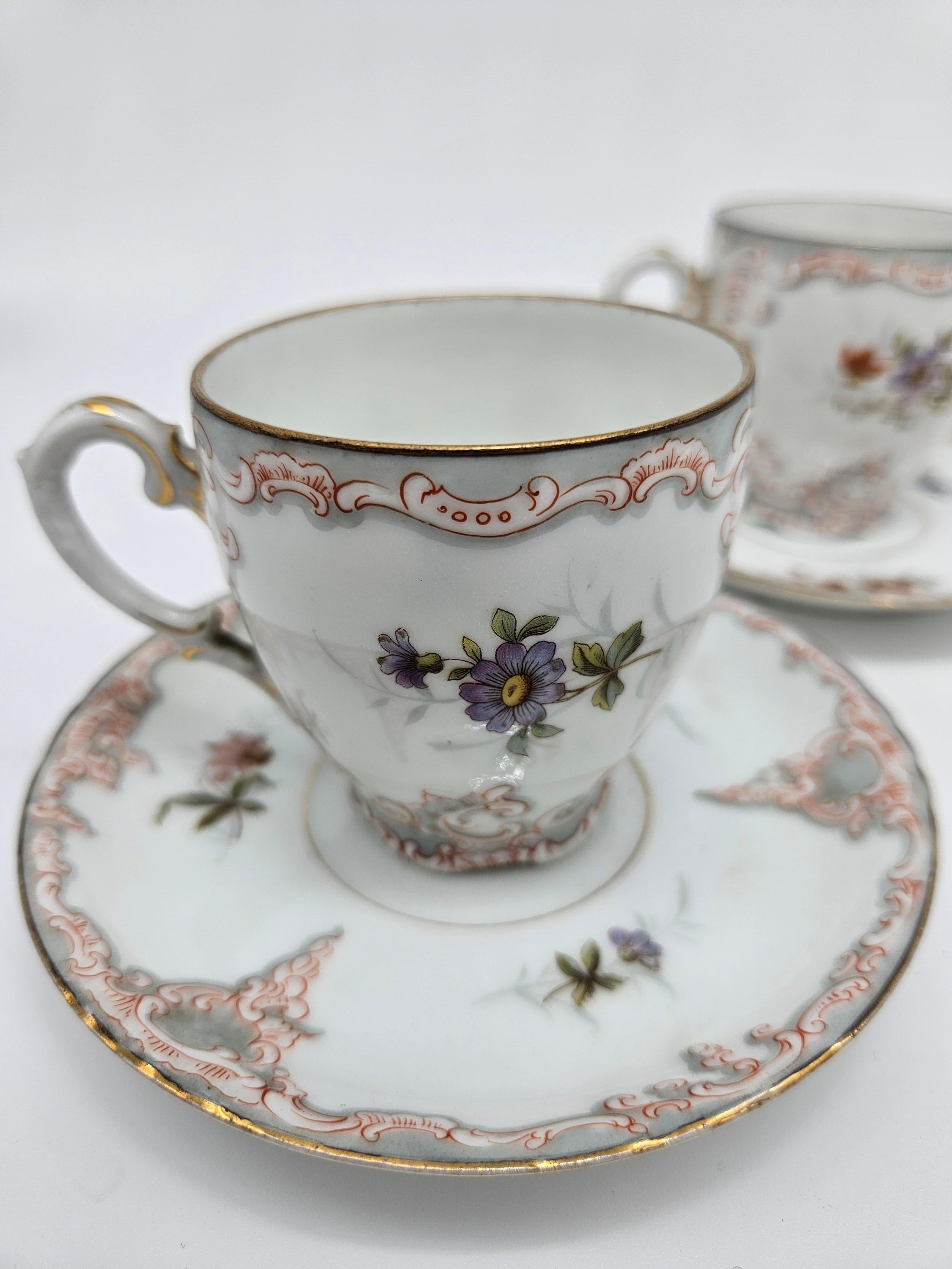 Porcelain Tete a Tete service, 19th century 10