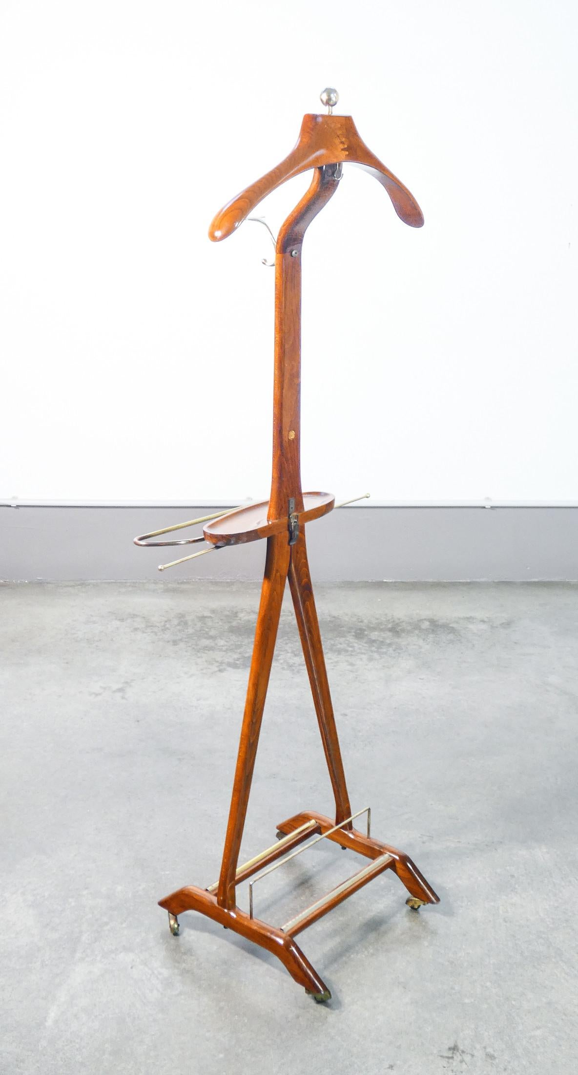 Wooden servomute designed by Ico PARISI for Fratelli REGUITTI. Italy, 50s For Sale 6