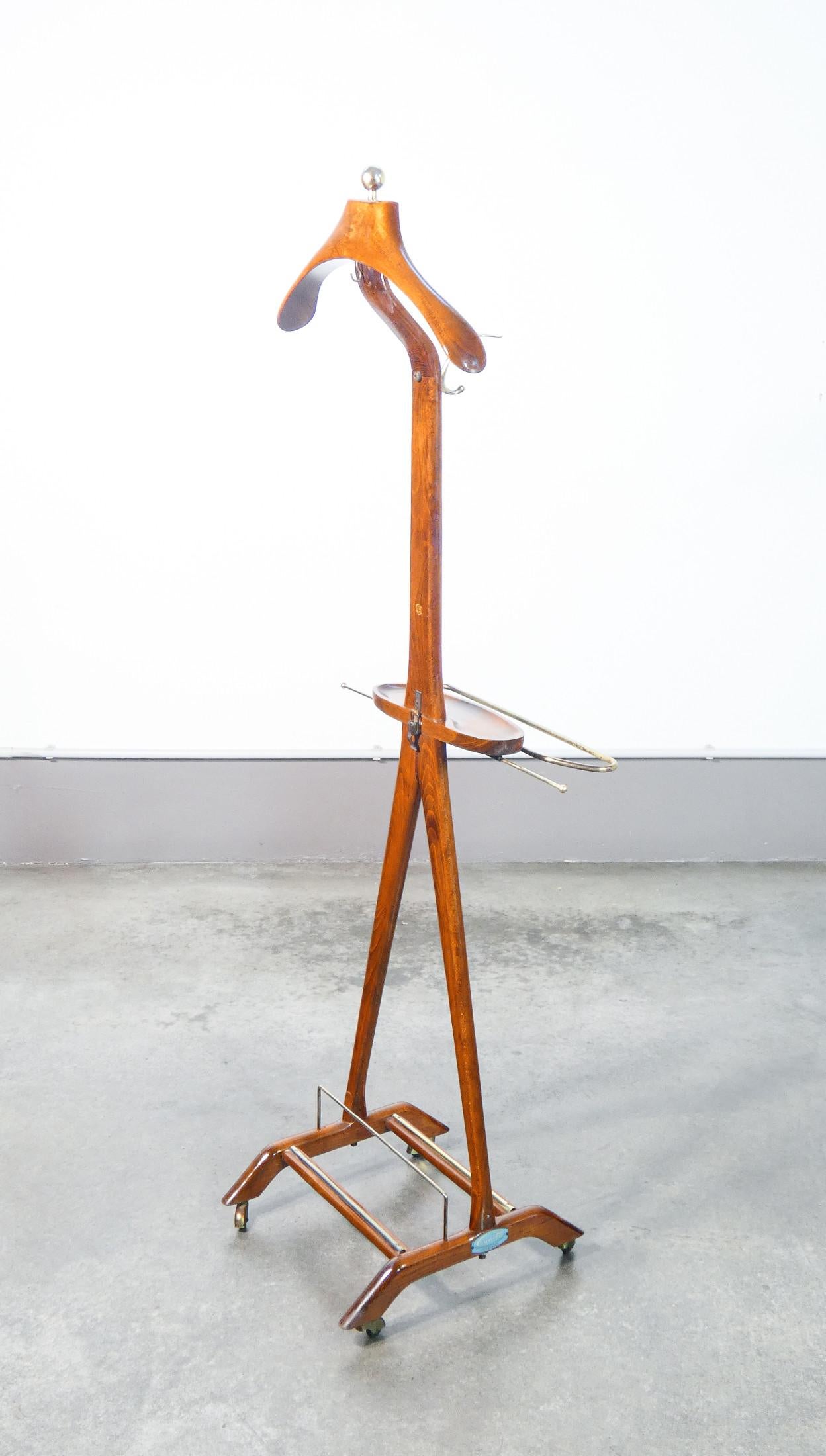 Wooden servomute designed by Ico PARISI for Fratelli REGUITTI. Italy, 50s For Sale 8