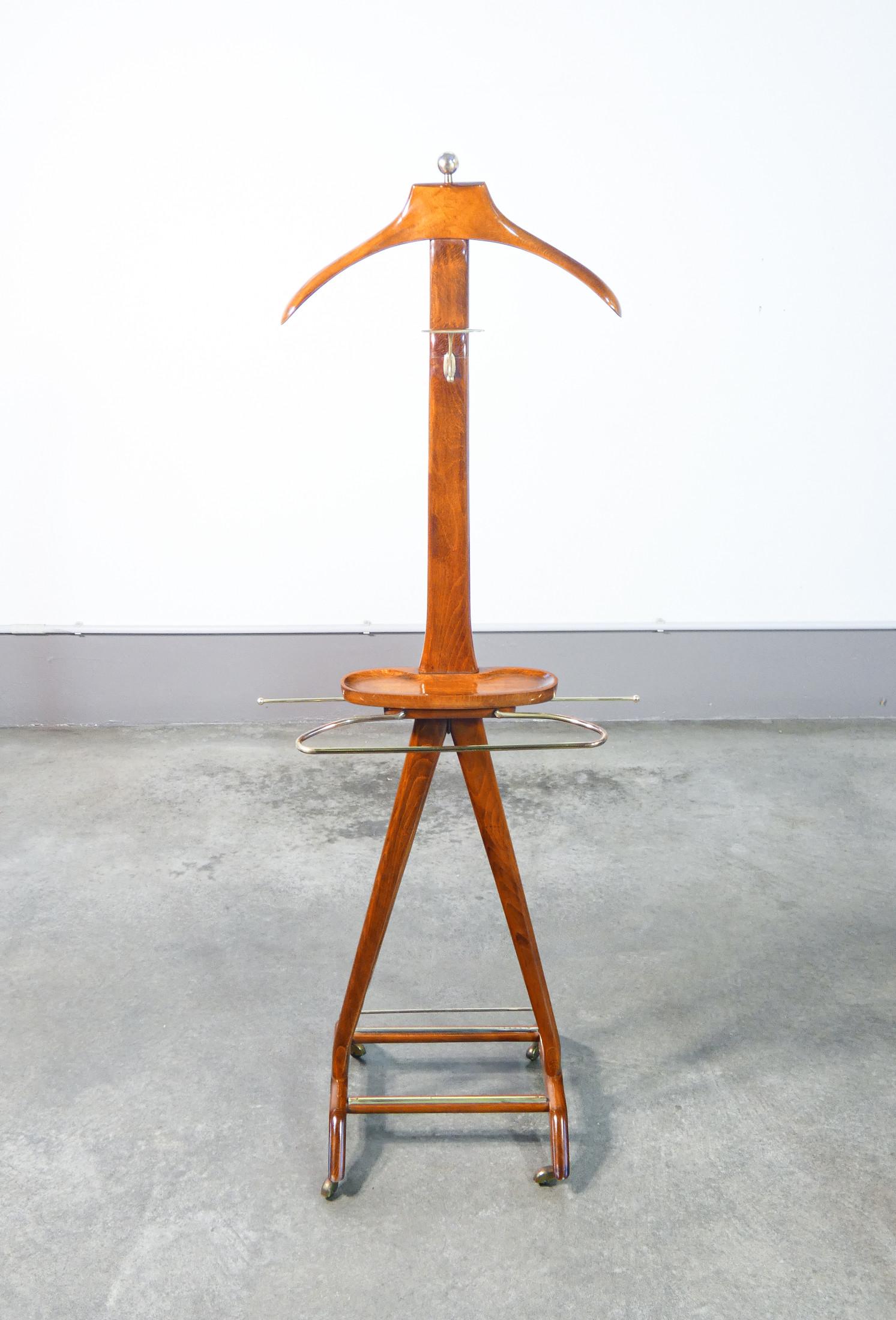 Wooden servomute designed by Ico PARISI for Fratelli REGUITTI. Italy, 50s For Sale 1