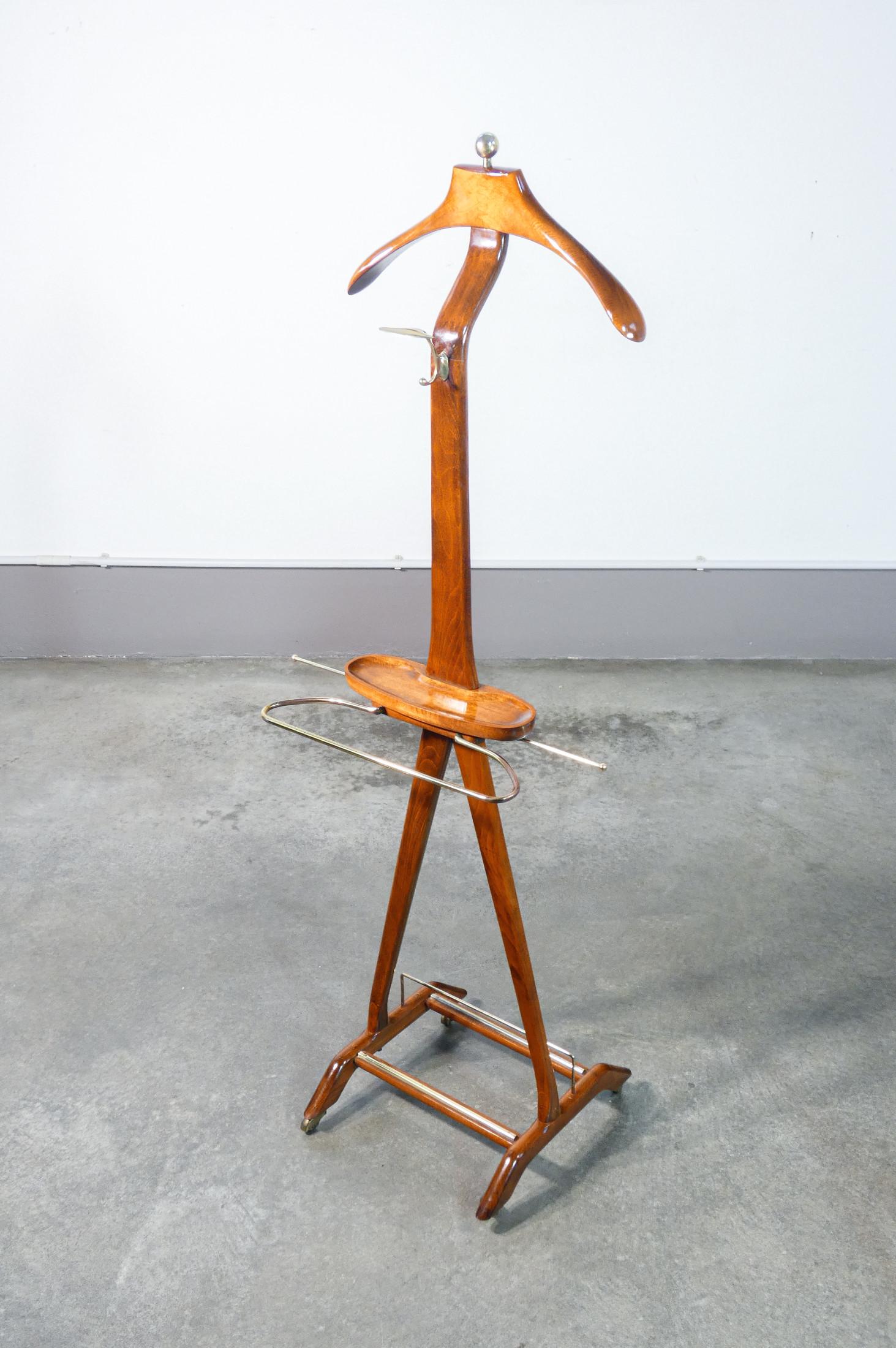 Wooden servomute designed by Ico PARISI for Fratelli REGUITTI. Italy, 50s For Sale 4