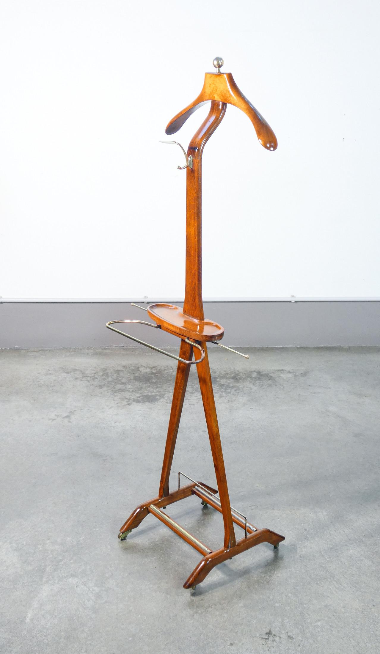 Wooden servomute designed by Ico PARISI for Fratelli REGUITTI. Italy, 50s For Sale 5