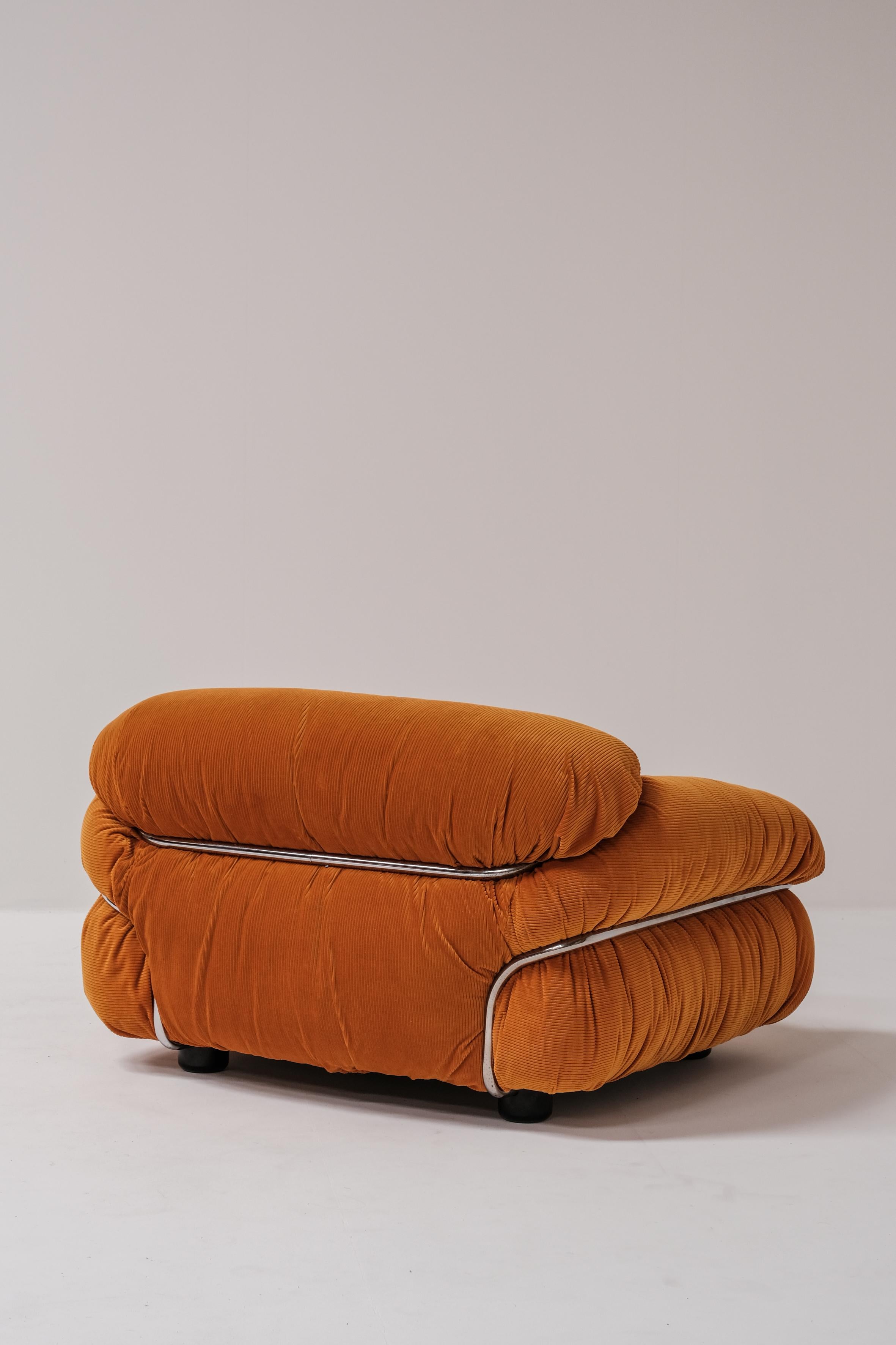 Mid-Century Modern Sesann 1 seater by Gianfranco Frattini for Cassina 1970ties